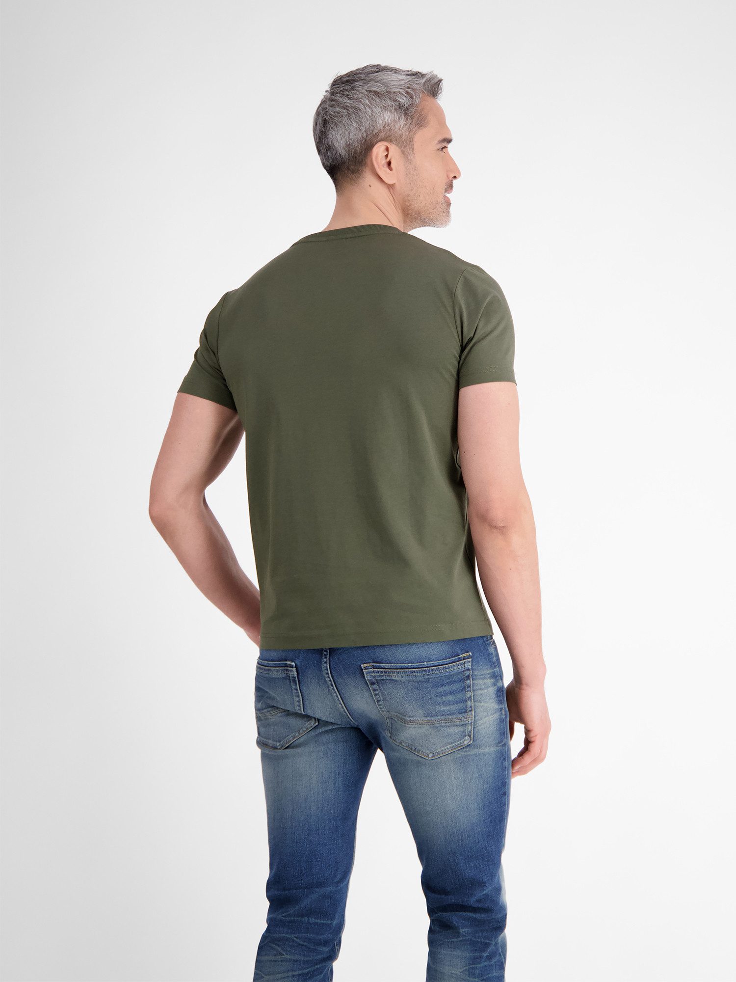 Lerros T-shirt LERROS effen T-shirt met print