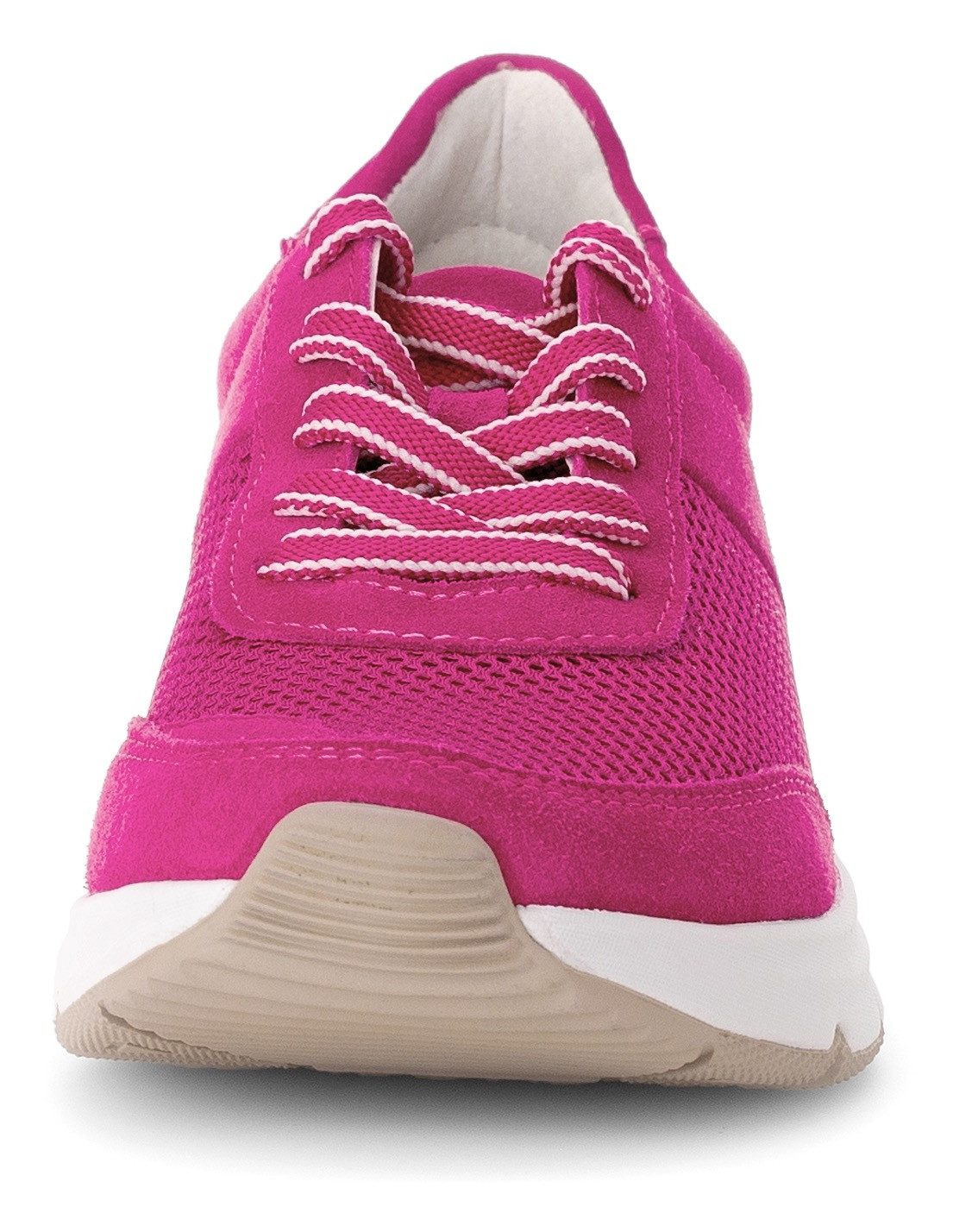 Gabor Rollingsoft Sneakers met sleehak vrijetijdsschoen, lage schoen, veterschoen, logo op de hiel