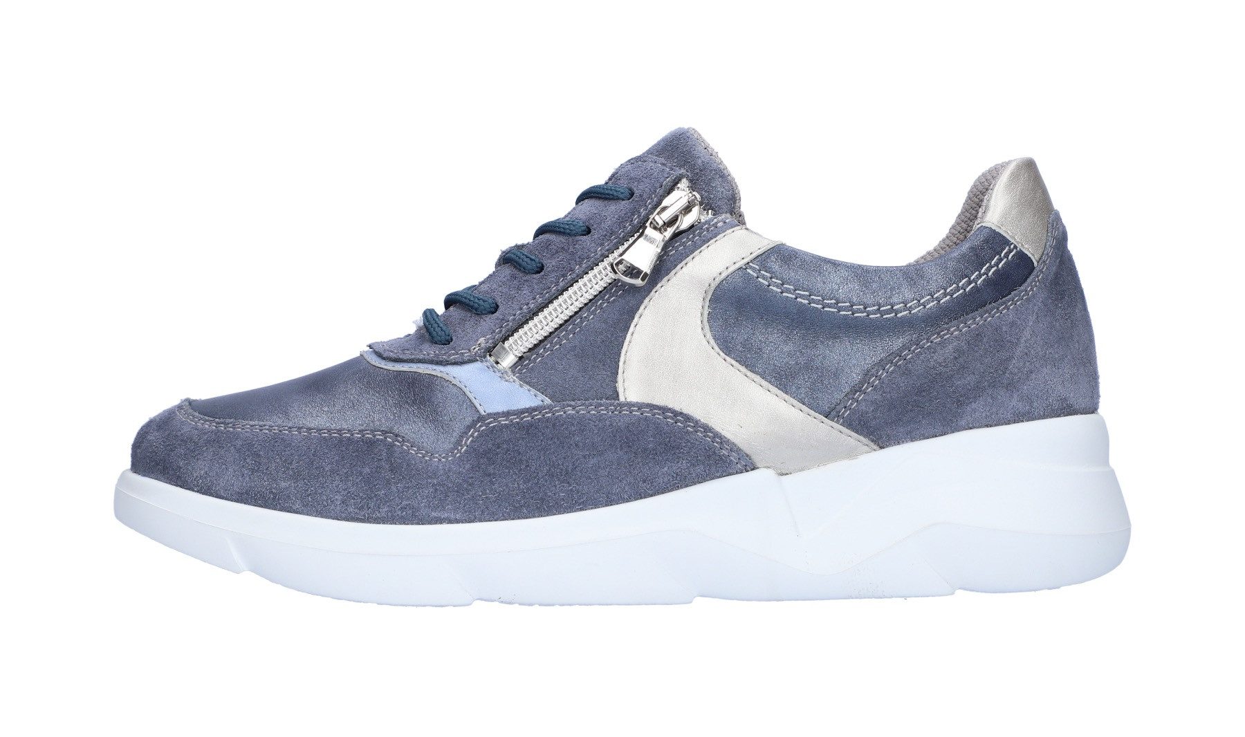 Waldläufer Sneakers met sleehak K-FUNKY , veterschoenen, lage schoen, comfort schoen, rits, k-breedte