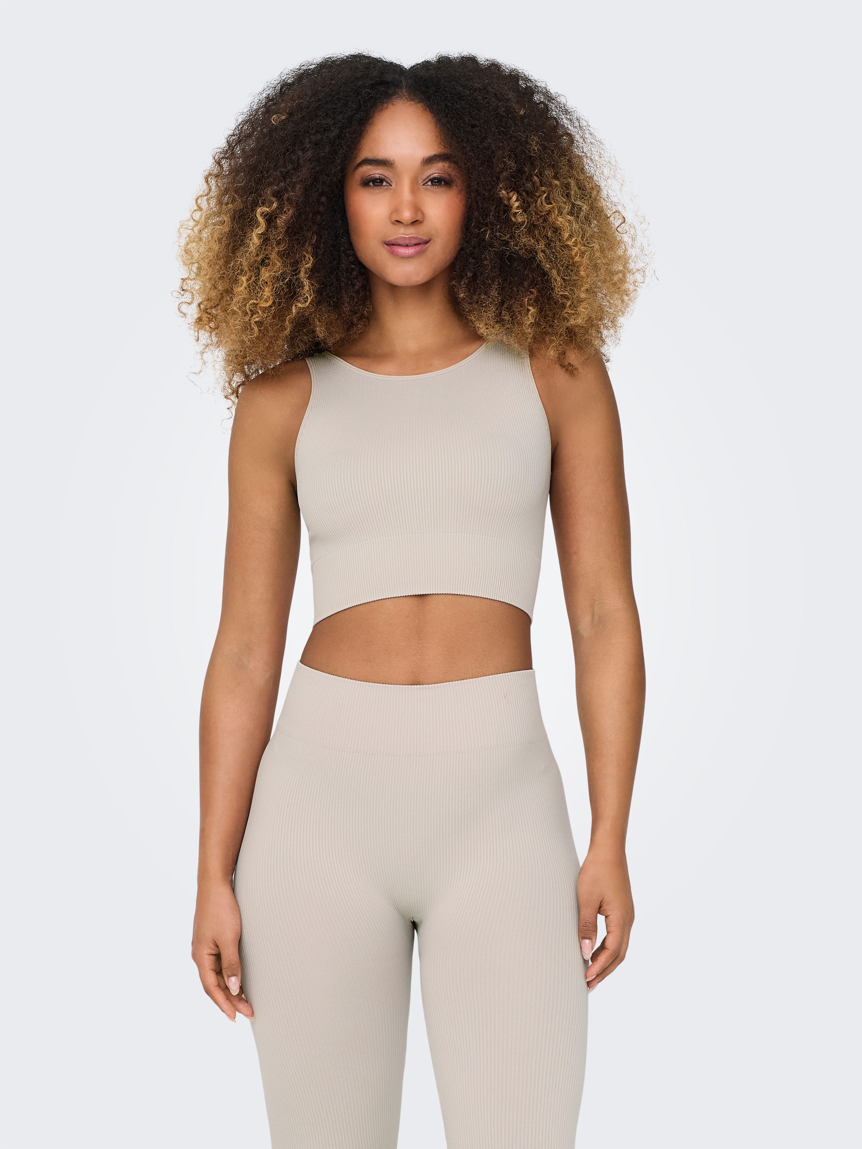 Only Play Trainingstop ONPJAIA LIFE Cropped fit, in fijne ribstructuur