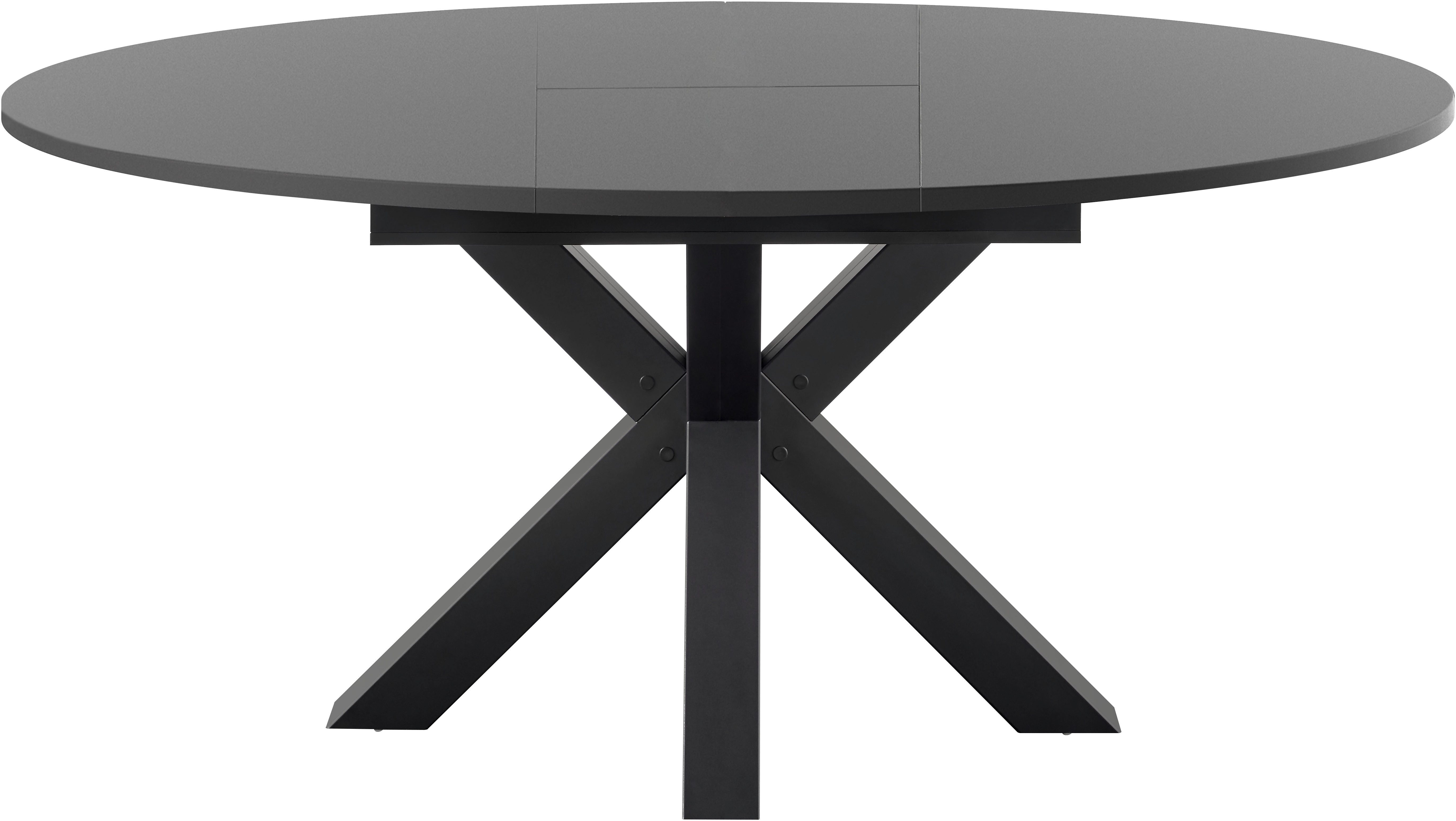 set one by Musterring Eettafel New Atlanta met ronde plaat, uitschuifbaar, stervoet, afmetingen ø130 cm (170x130 cm)