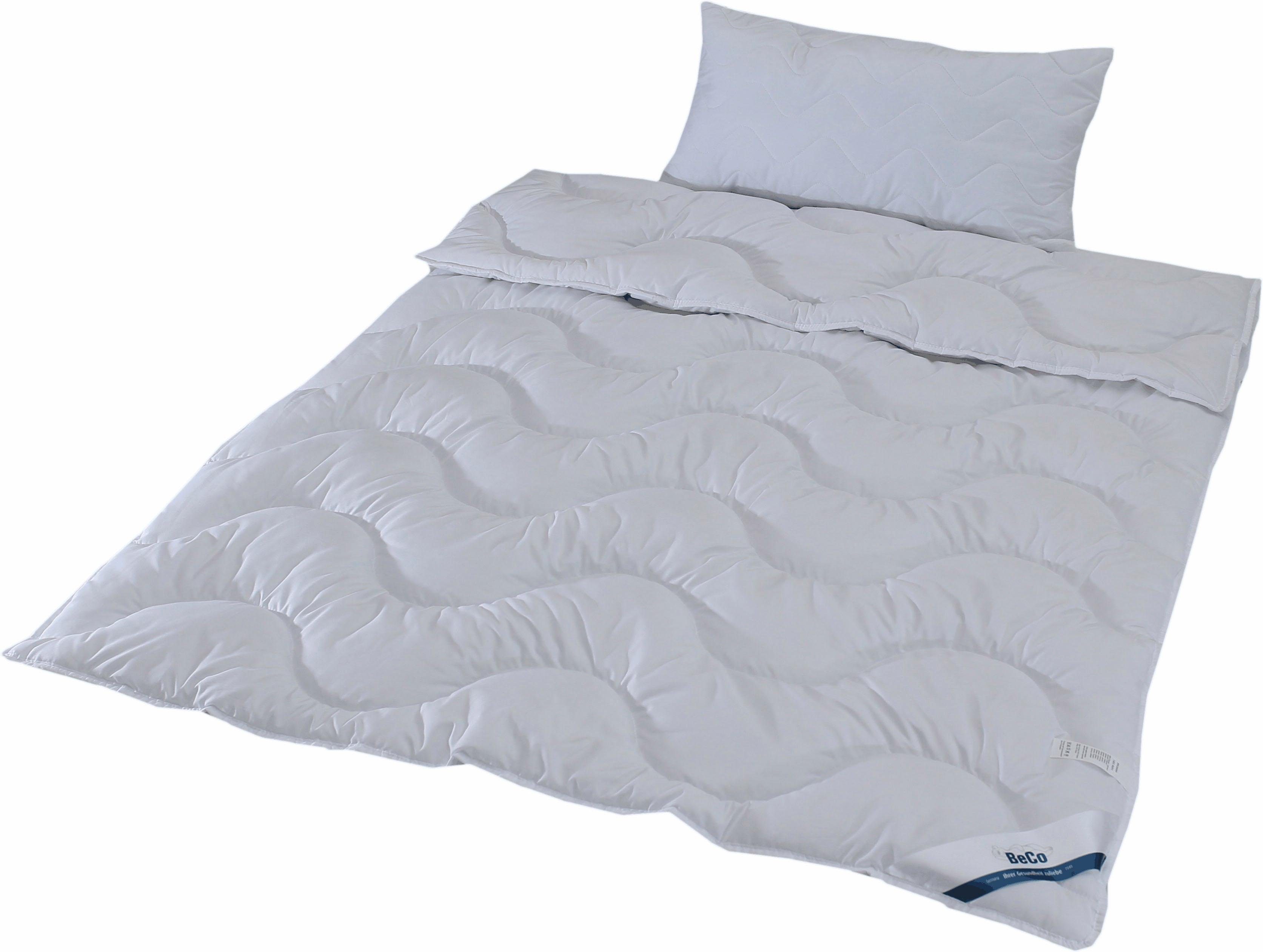 Beco Dekbed + hoofdkussen Sale, 2-Tlg. Set Dekbed in 135x200 en kussen in 40x80 cm (voordeelset)
