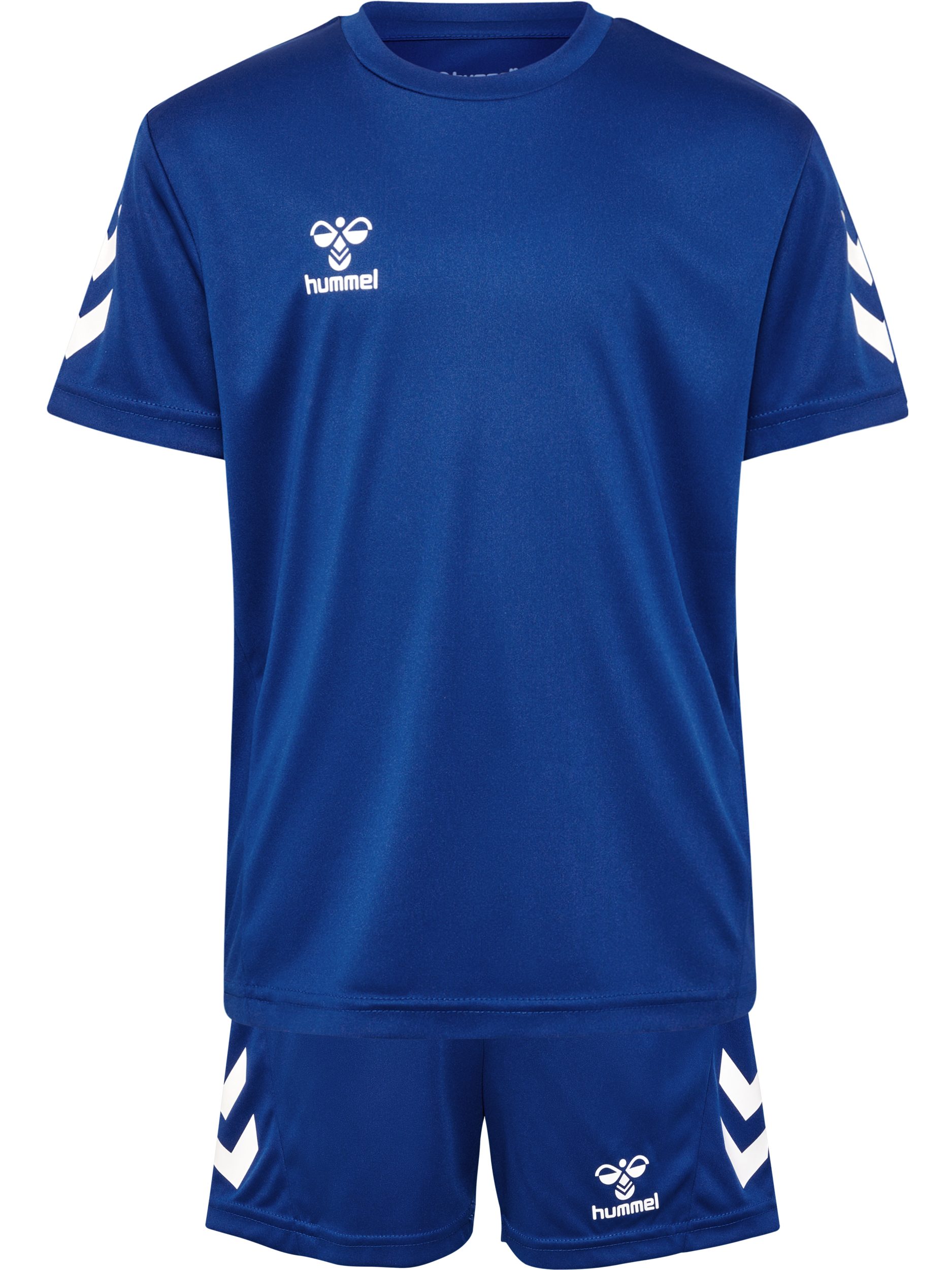 hummel T-shirt short HMLLOGO SET KIDS (set, 2-delig, 2) kinderen complete outfits maat 164 blauw