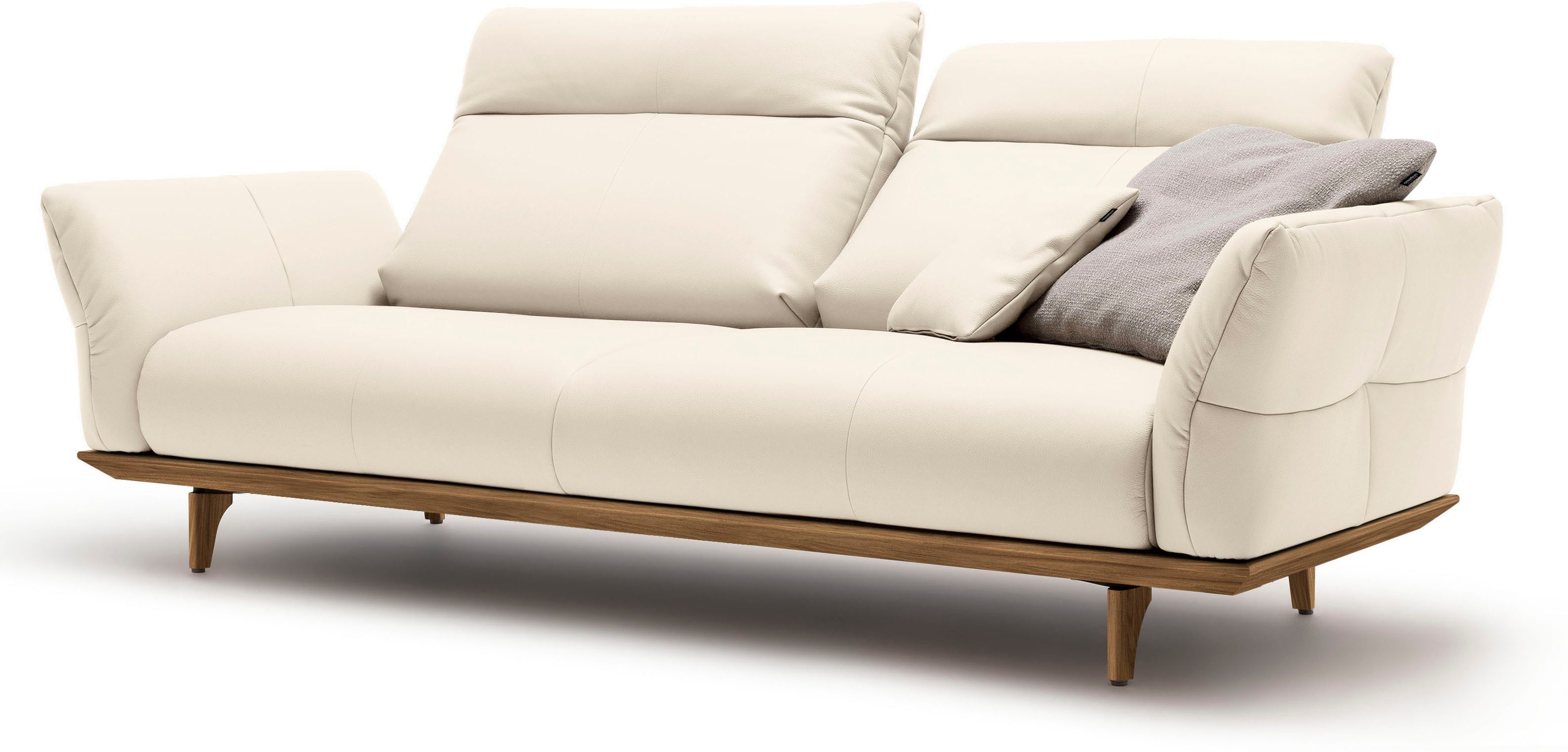 Creation BY ROLF BENZ 3-zitsbank CR.460 Onderstel in walnotenhout, walnotenhouten poten, breedte 208 cm