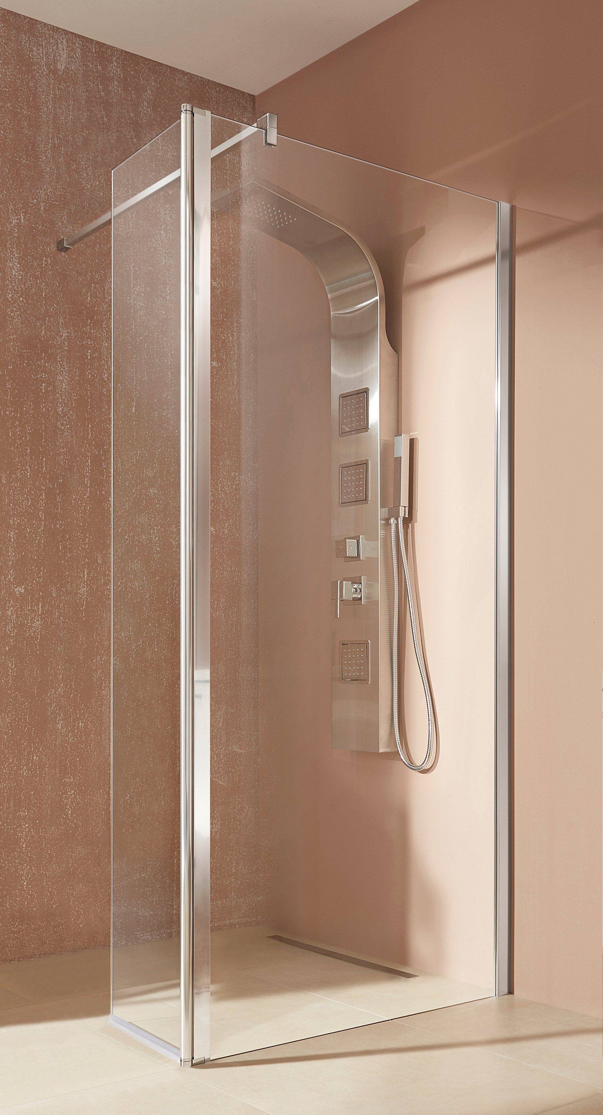 welltime Walk-in-douche Milaan in 3 verschillende breedten (90,100, 120 cm), 6 mm dik veiligheidsglas, 90 cm