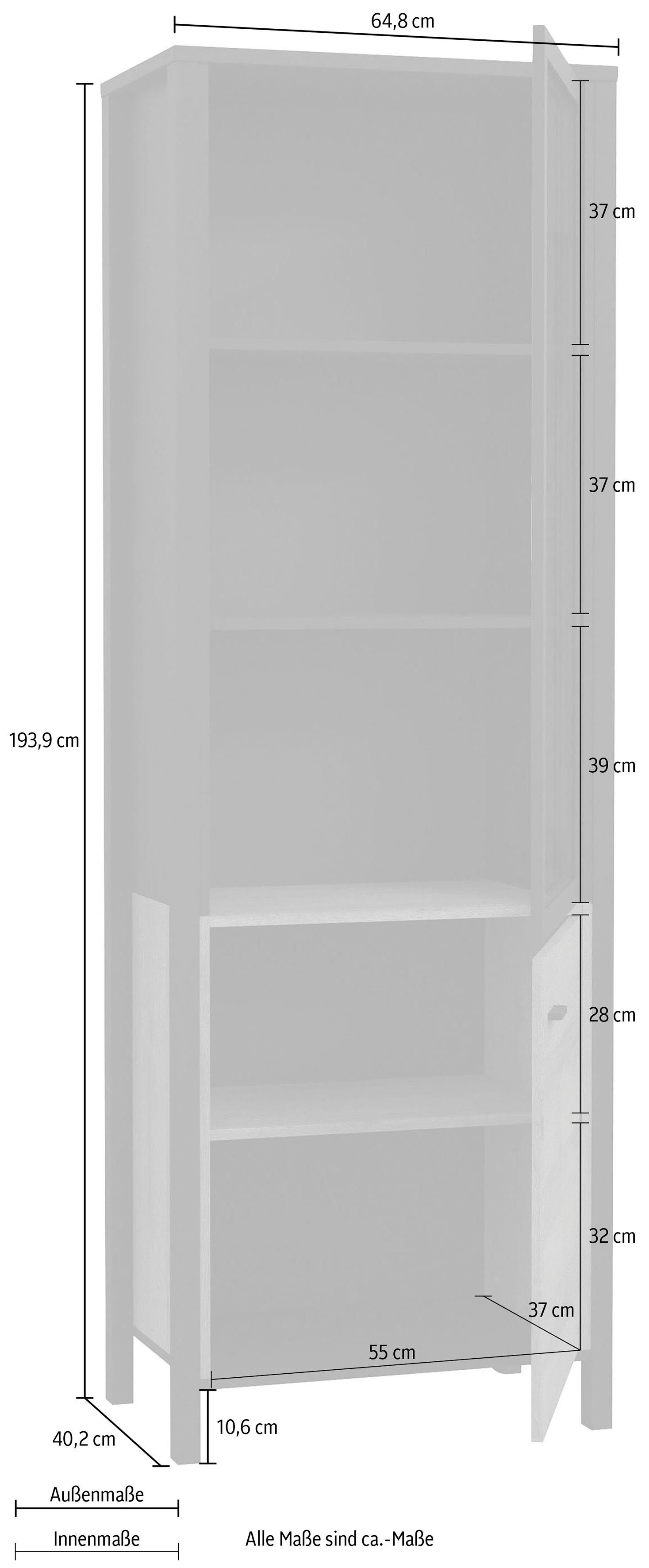 FORTE Vitrinekast High Rock Hoogte ca. 193 cm