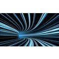papermoon fotobehang 3d abstracte tijdtunnel fluwelig, vliesbehang, eersteklas digitale print blauw