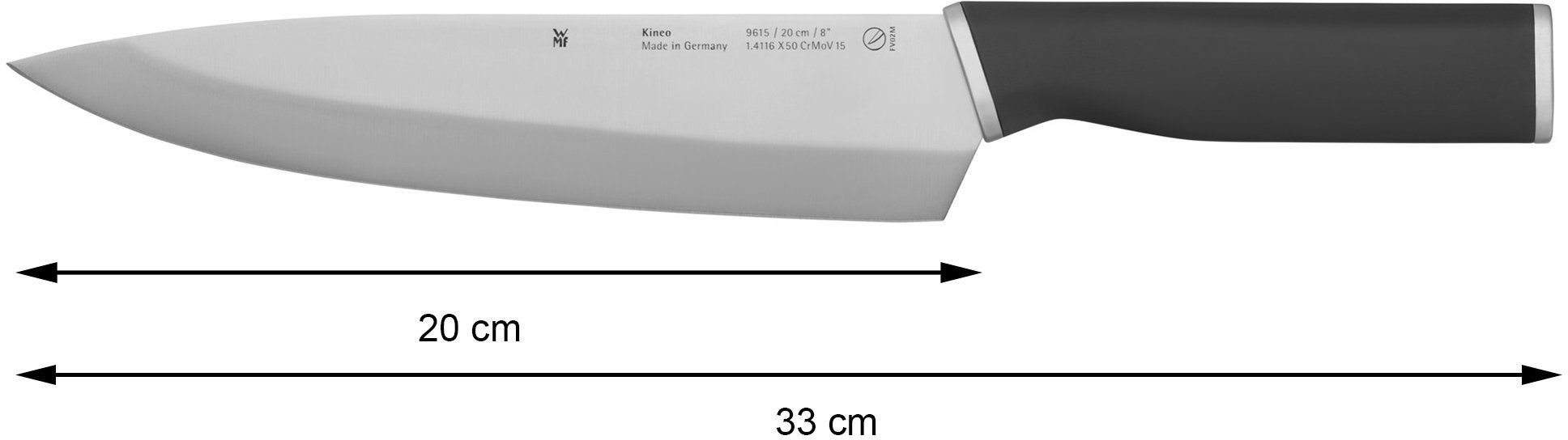 WMF Messenset Kineo Lemmeten van speciaal messenstaal, made in Germany (set, 3-delig)