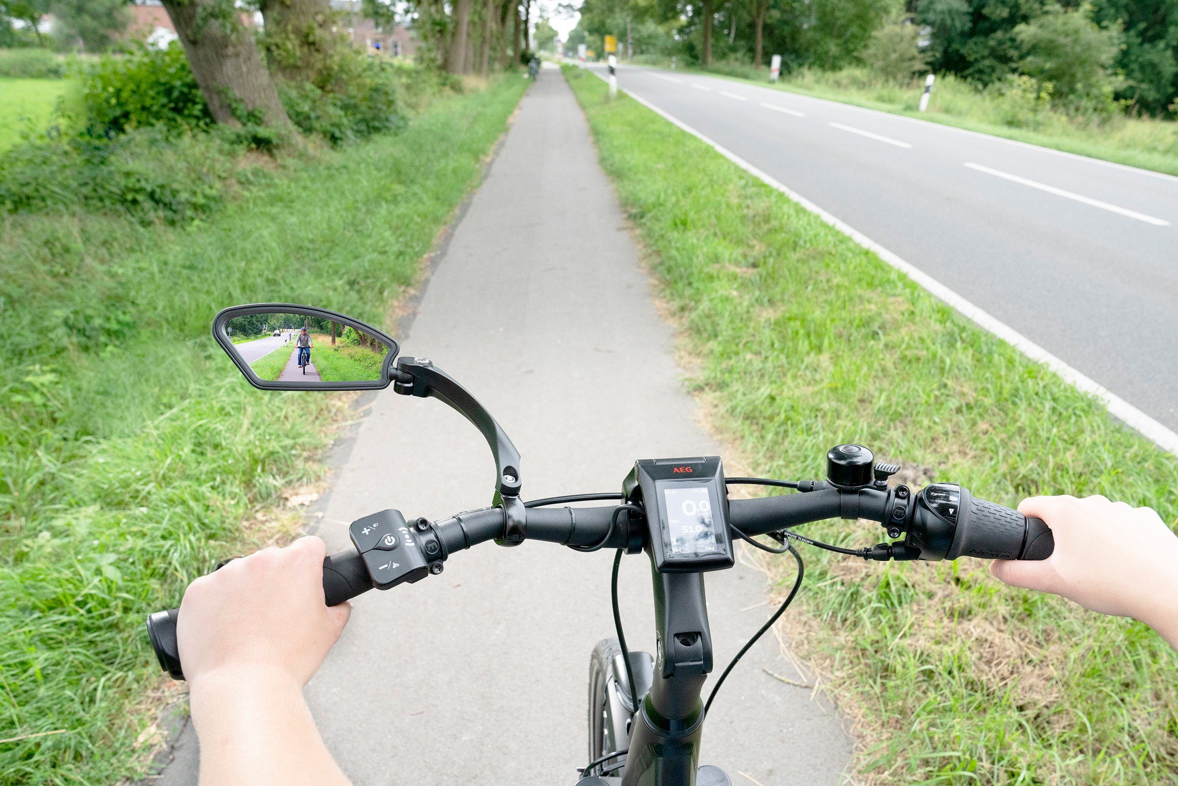 Prophete Fietsspiegel voor montage links