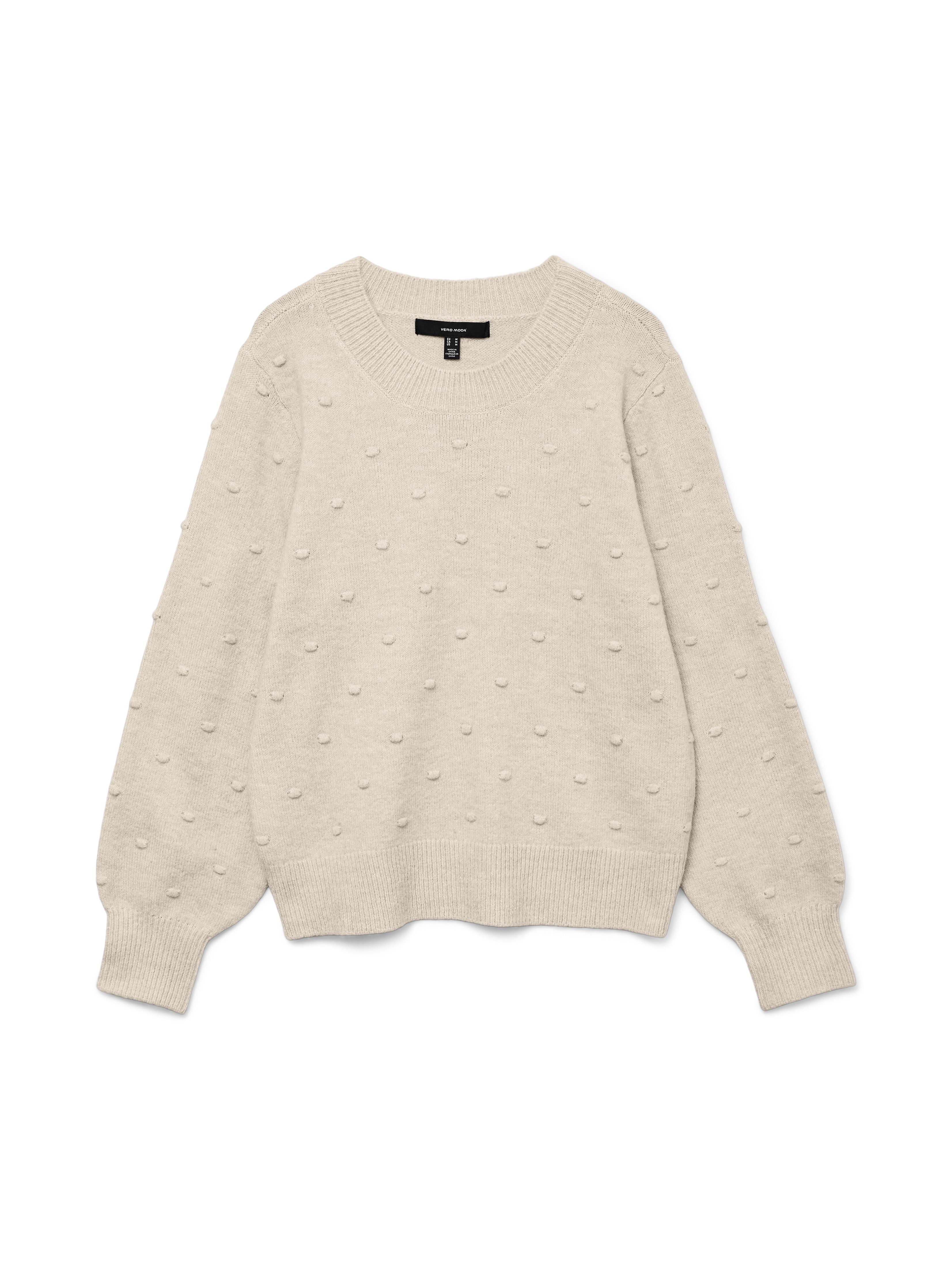 Vero Moda Trui met ronde hals VMFRANCESCA LS O-NECK PULLOVER BOO