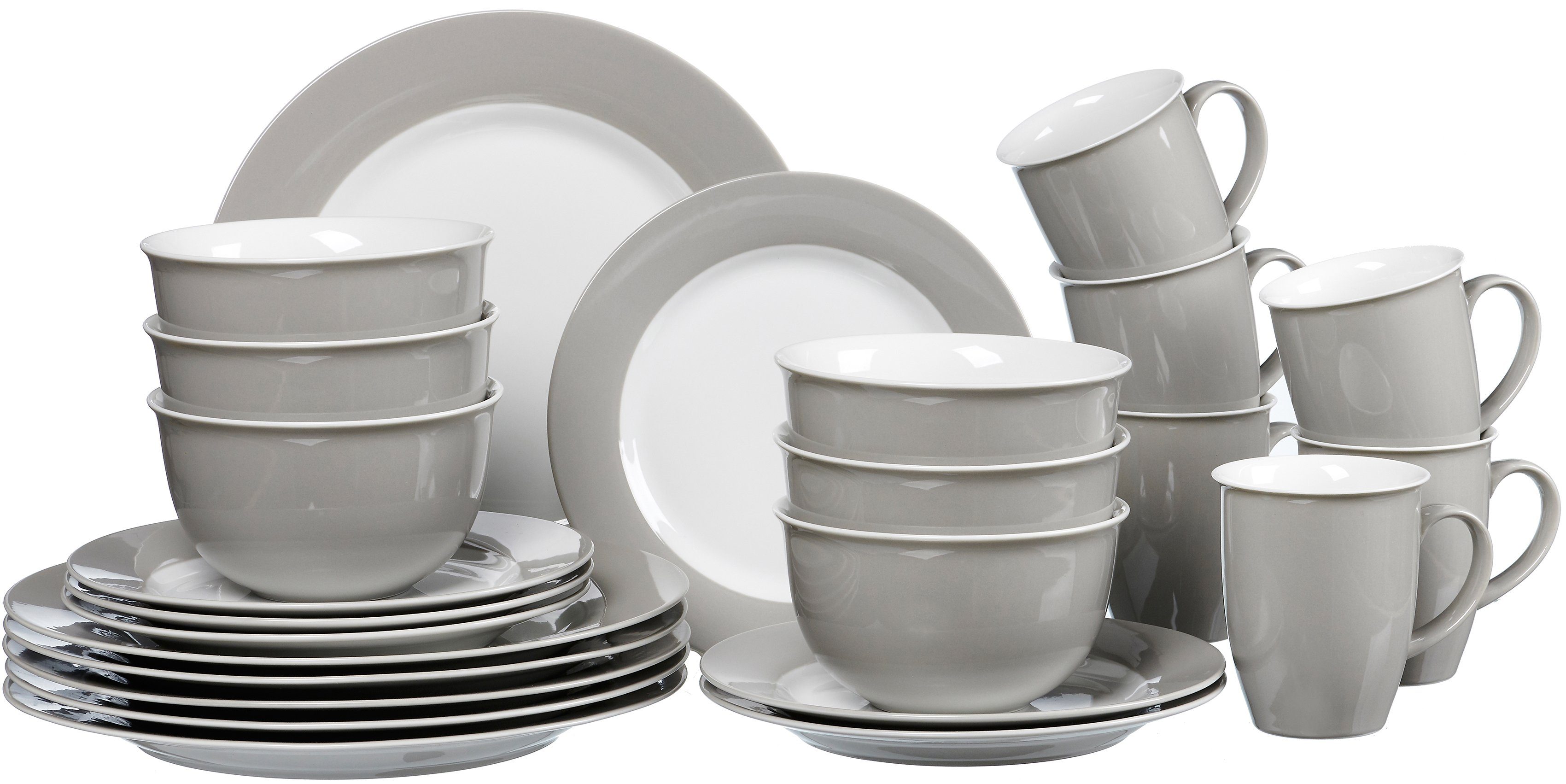 Otto Ritzenhoff & Breker Combi-servies Doppio in aantrekkelijke kleurvarianten. 24 delen. voor 6 personen (set. 24-delig) aanbieding