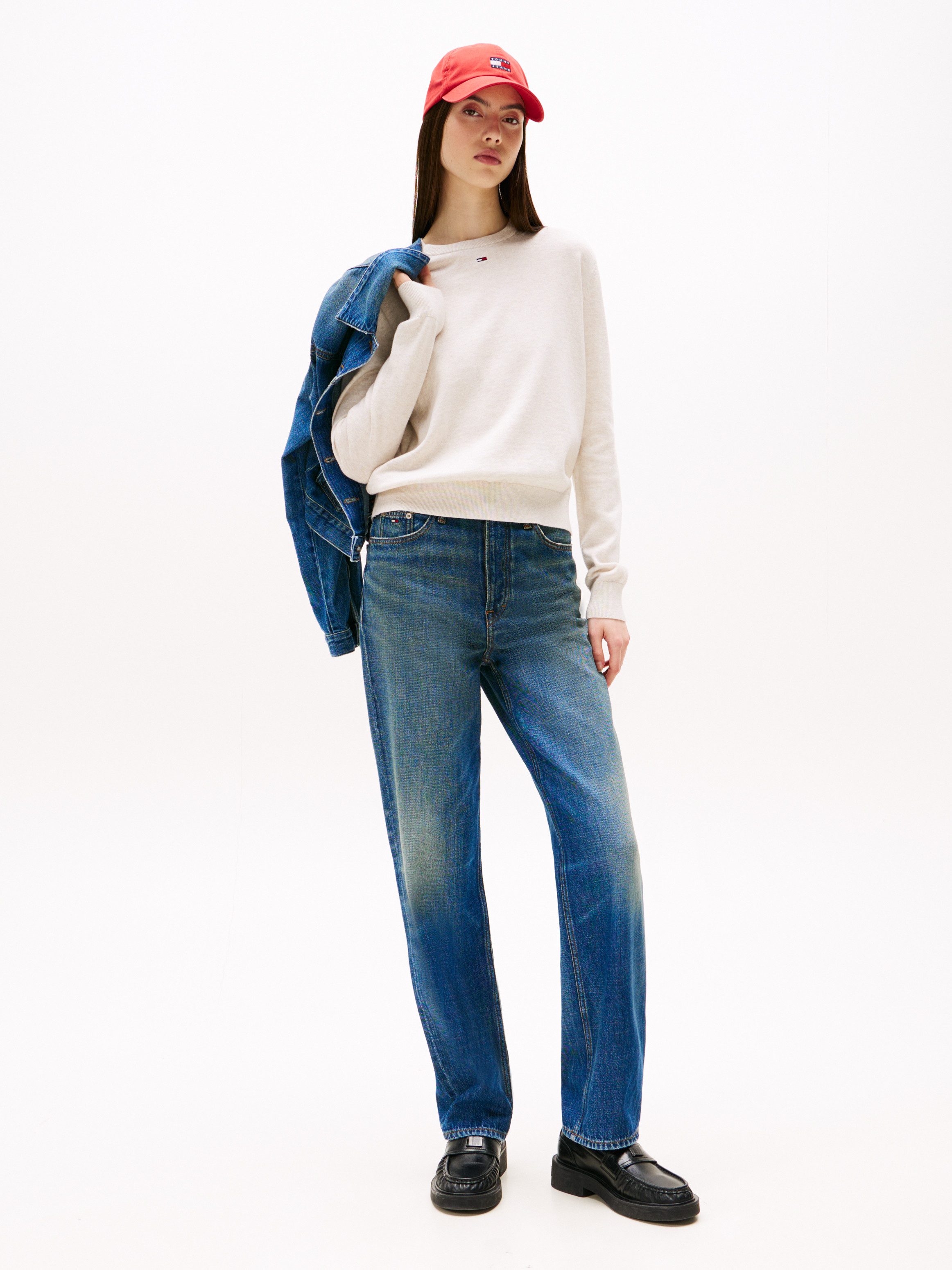 TOMMY JEANS Gebreide trui TJW ESSENTIAL CREW SWEATER EXT