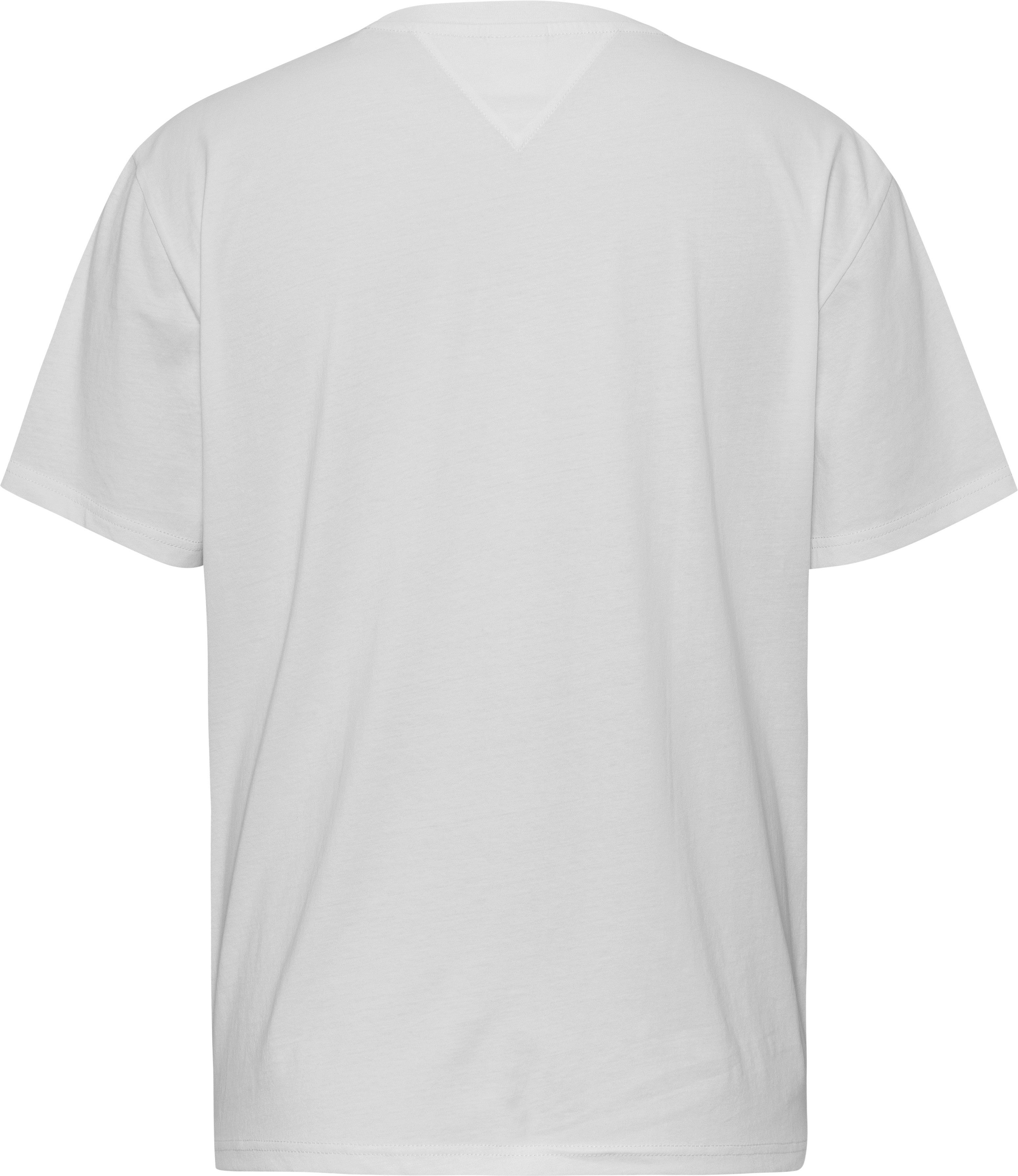 TOMMY JEANS T-shirt TJM SLIM 2PACK S S FLAG DNA TEE met grote logoprint op borsthoogte (set 2 stuks)