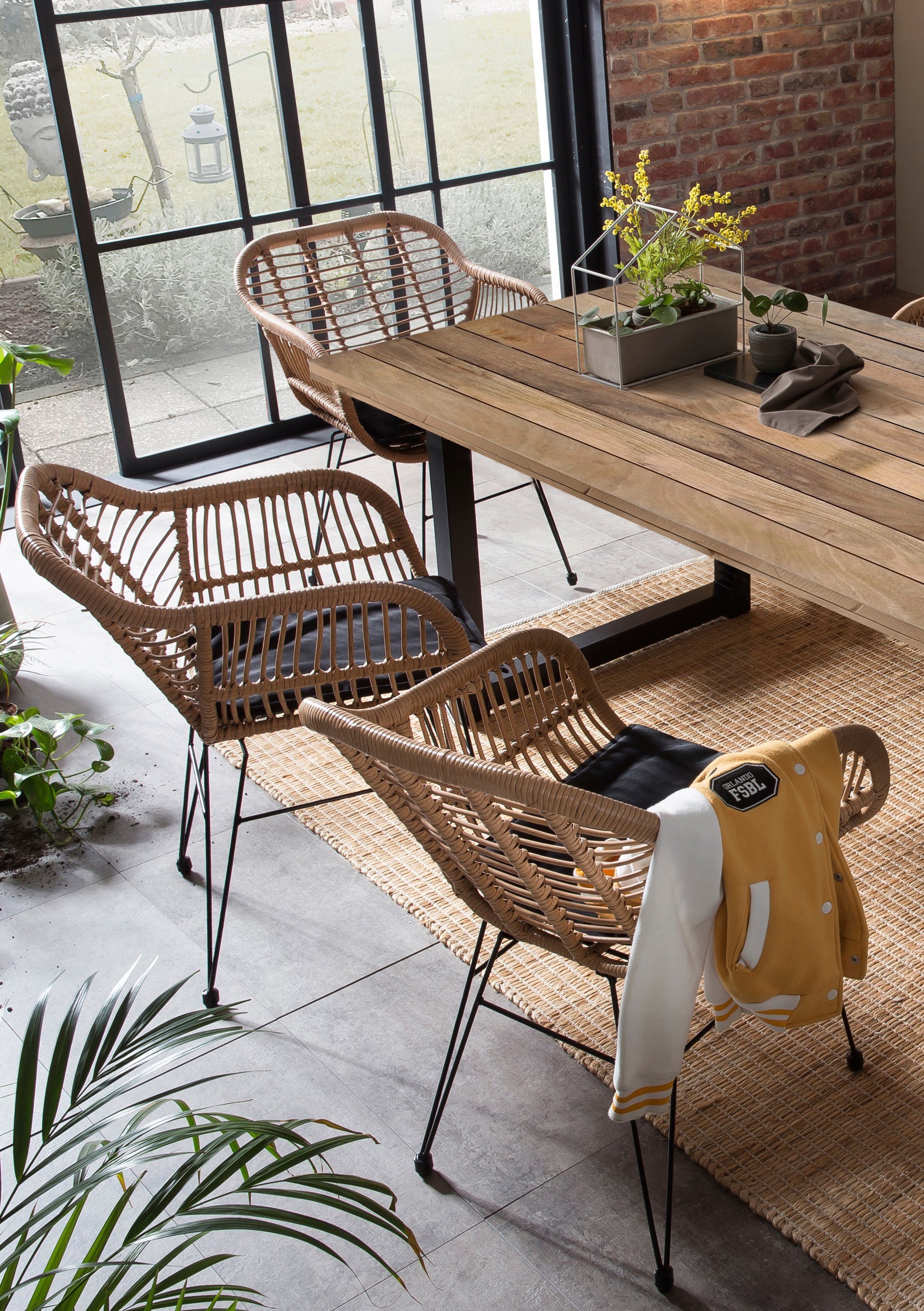 Home affaire Eettafel Aletsch gemaakt van onbehandeld hout, gerecycled steigerhout