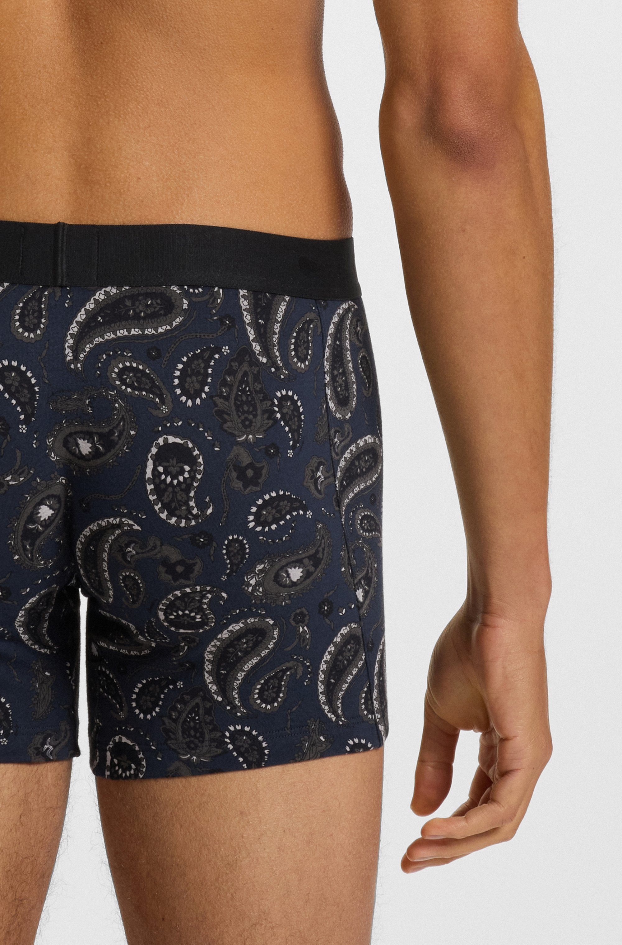BOSS Boxershort Boxer Brief 3P BOSS ONE elastische band met logo, 1x met patroon, 2x effen (3 stuks)