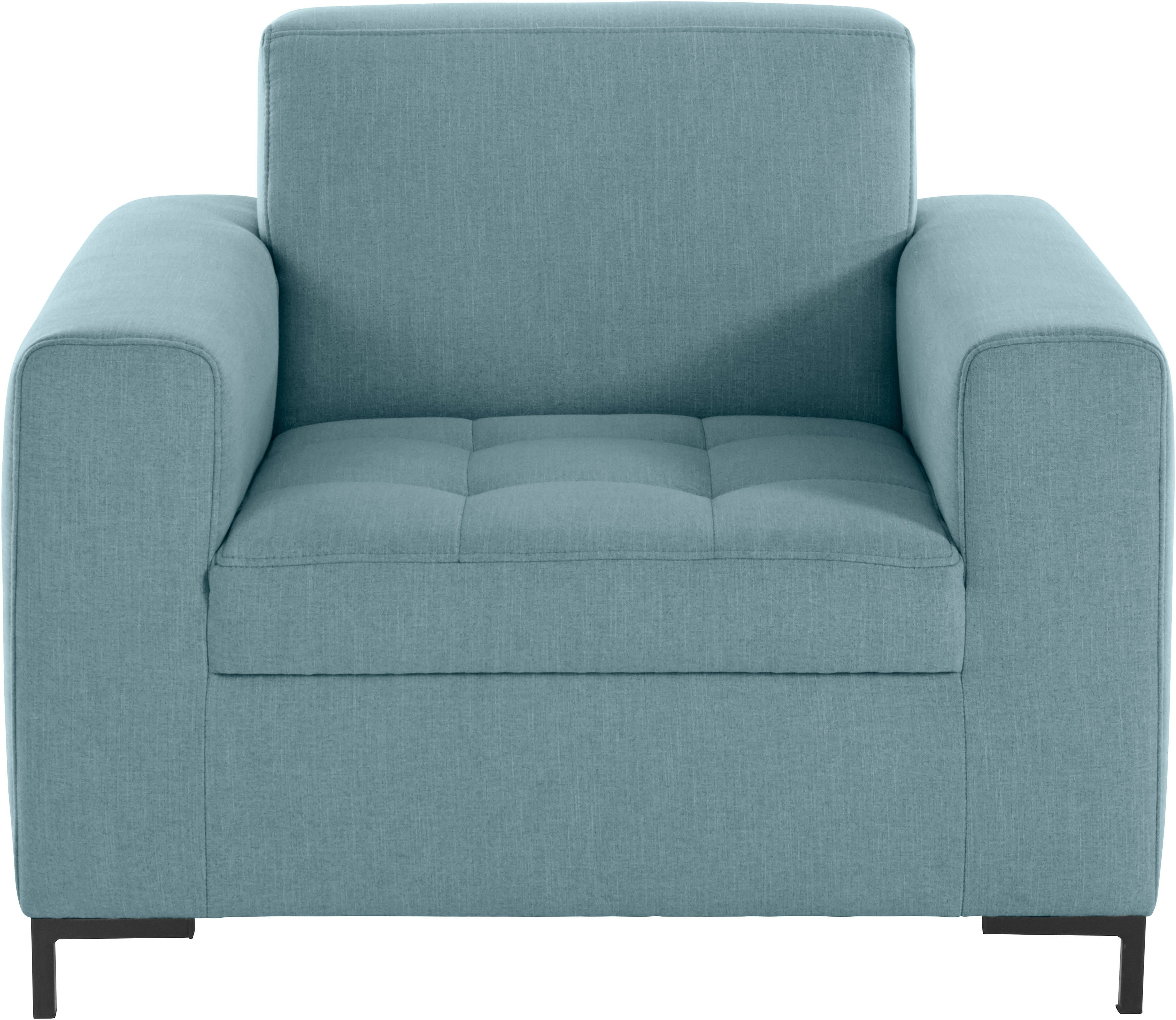 OTTO products Fauteuil Grazzo hoogwaardige stoffen van gerecycled materiaal, stiksels op de zitting