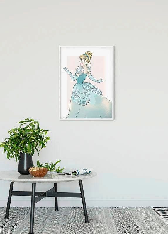 Komar Wanddecoratie Assepoester Beauty Wanddecoratie voor de kinderkamer - zonder lijst (1 stuk)