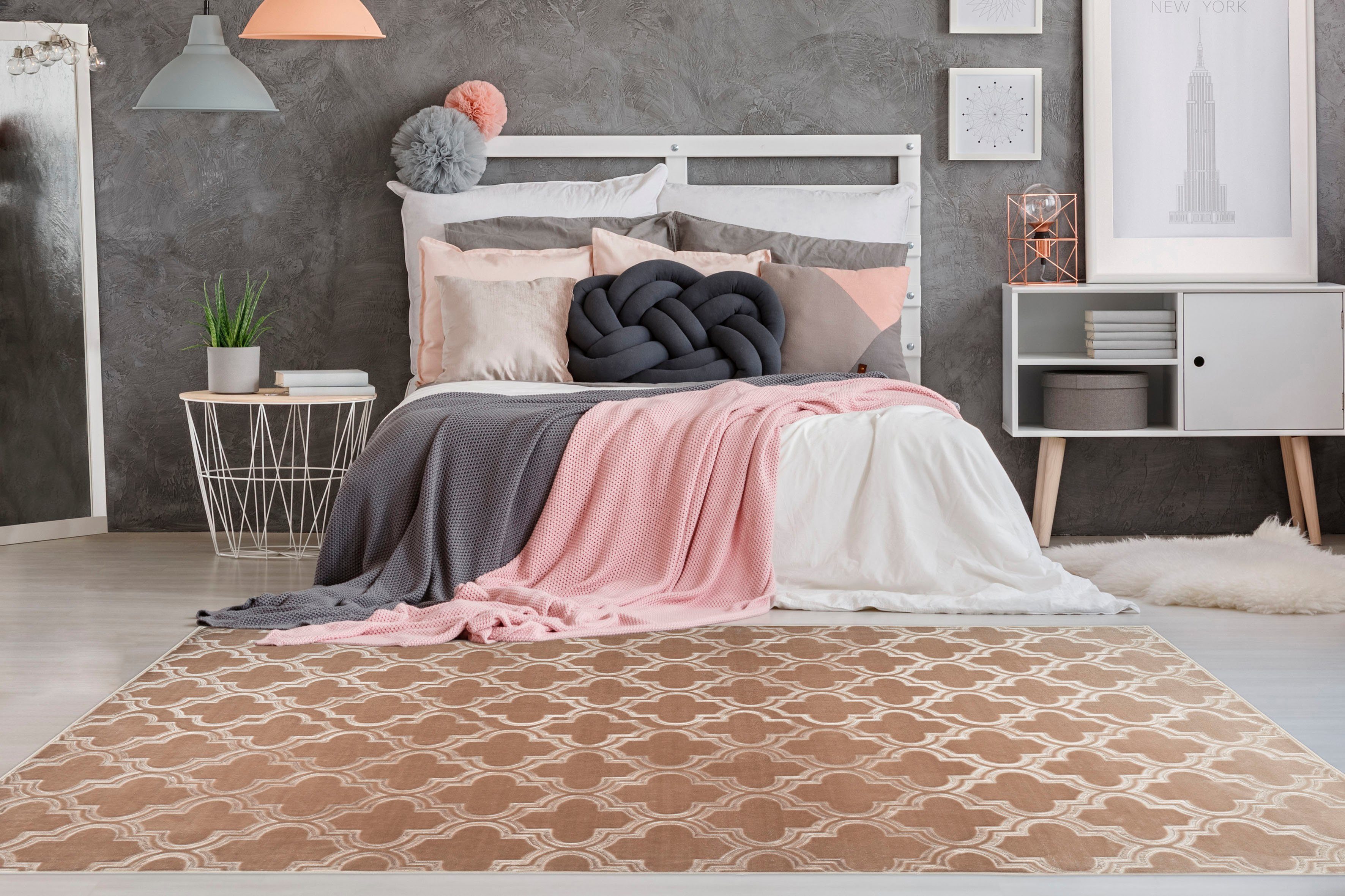 my home Vloerkleed Triana 3d-design, geometrisch & modern design, korte pool, behaaglijk