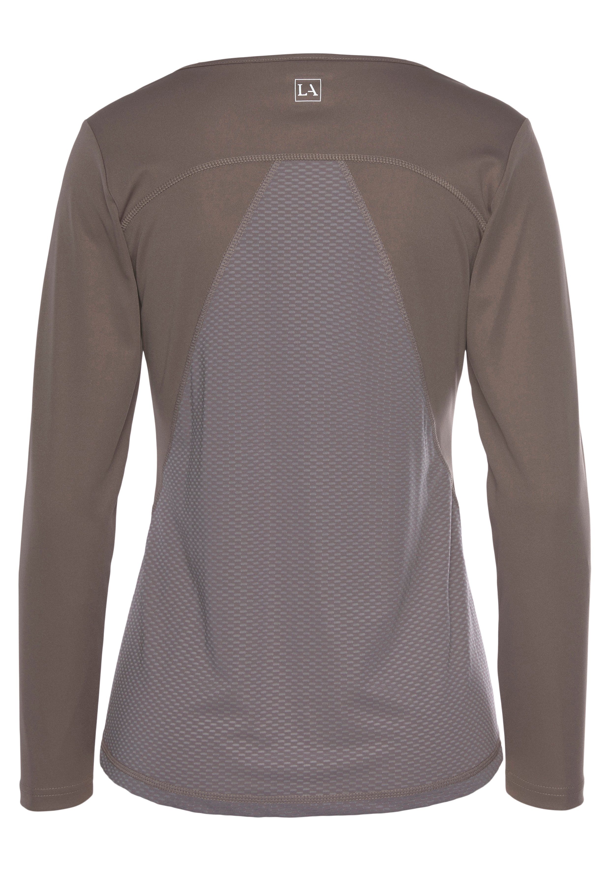 active by Lascana Functioneel shirt met mesh-inzet
