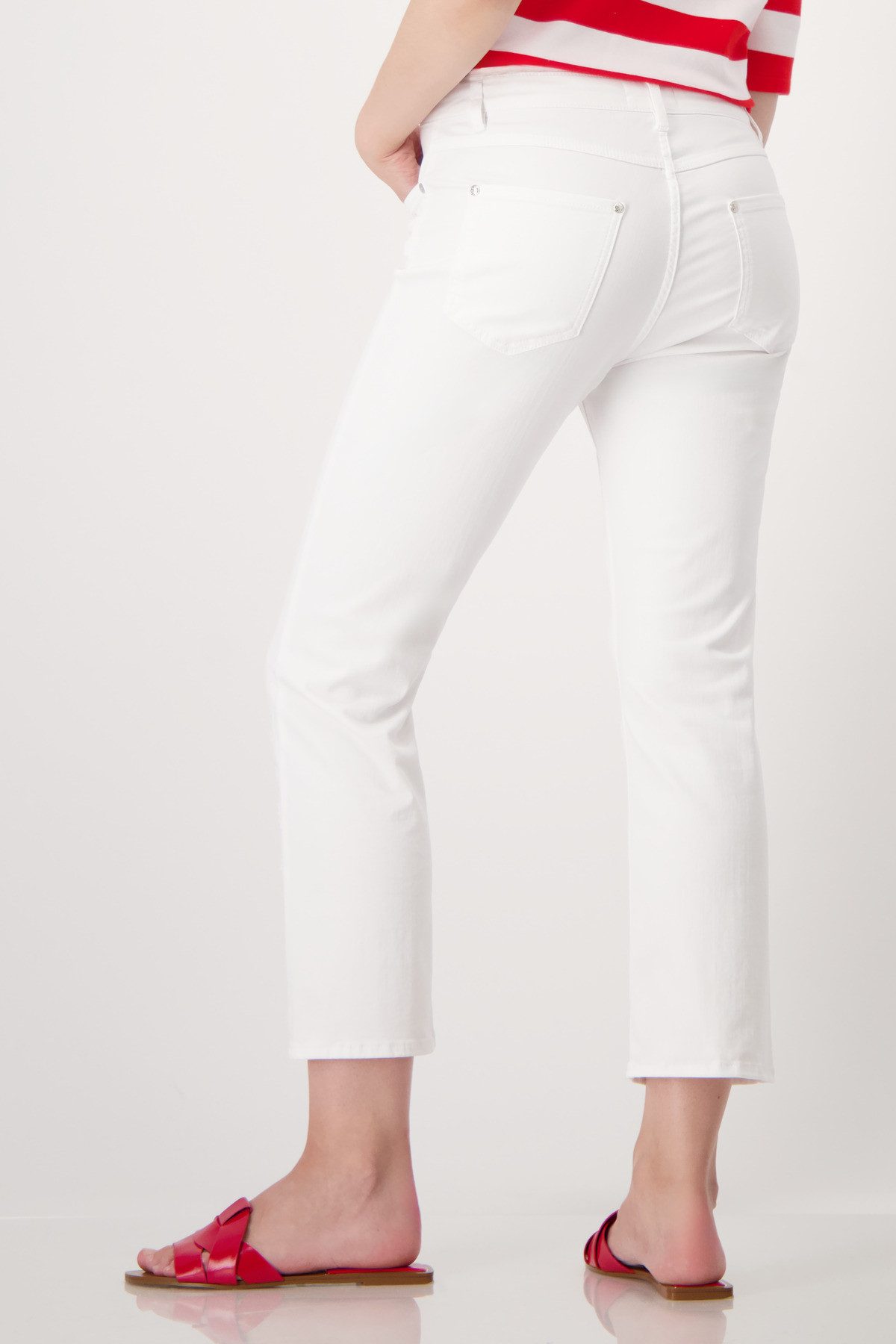 Monari 7/8 jeans met ajourkant