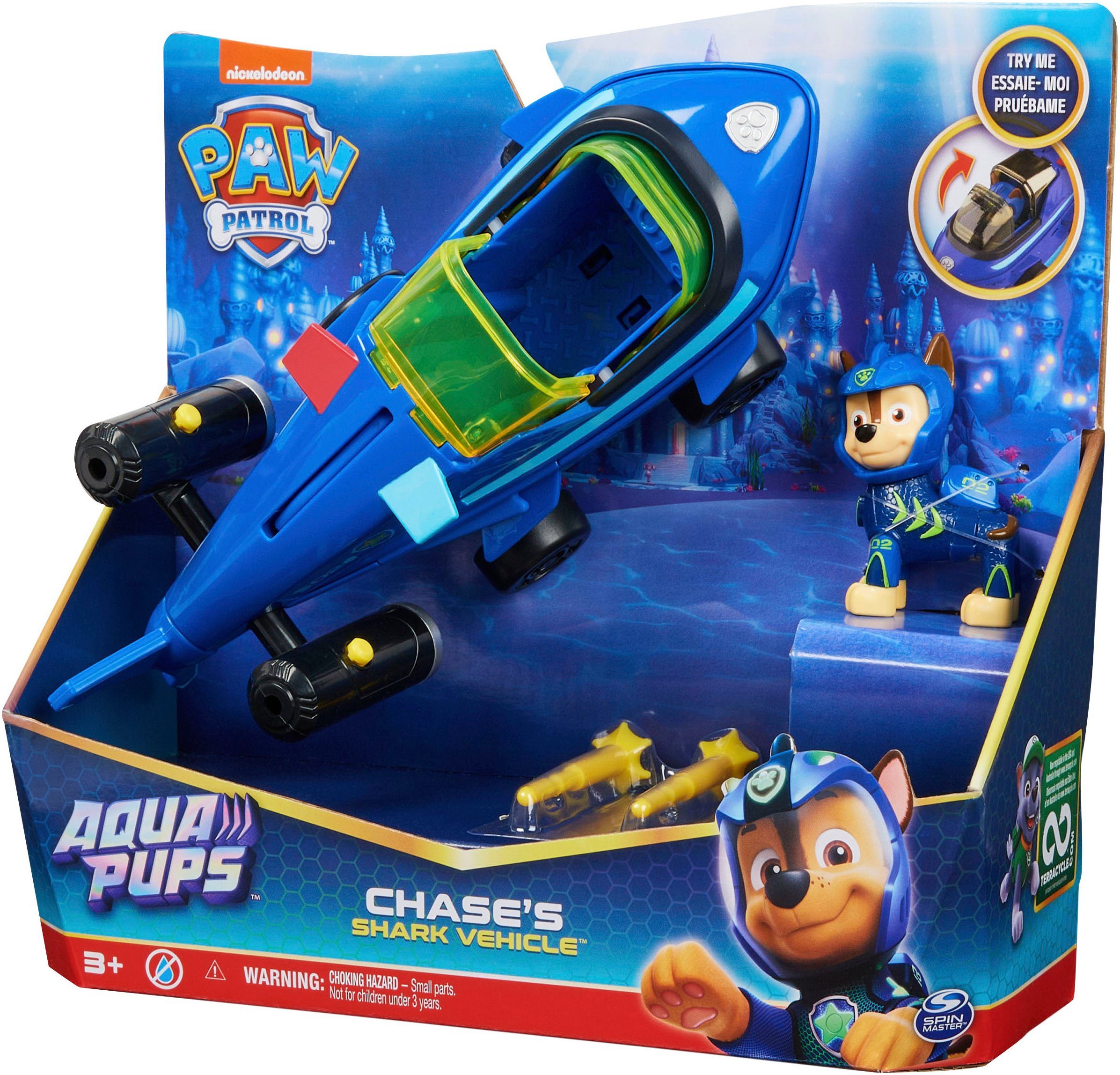 Spin Master Speelgoedauto Paw Patrol - Aqua Pups - Basic Themed Vehicles Solid Chase