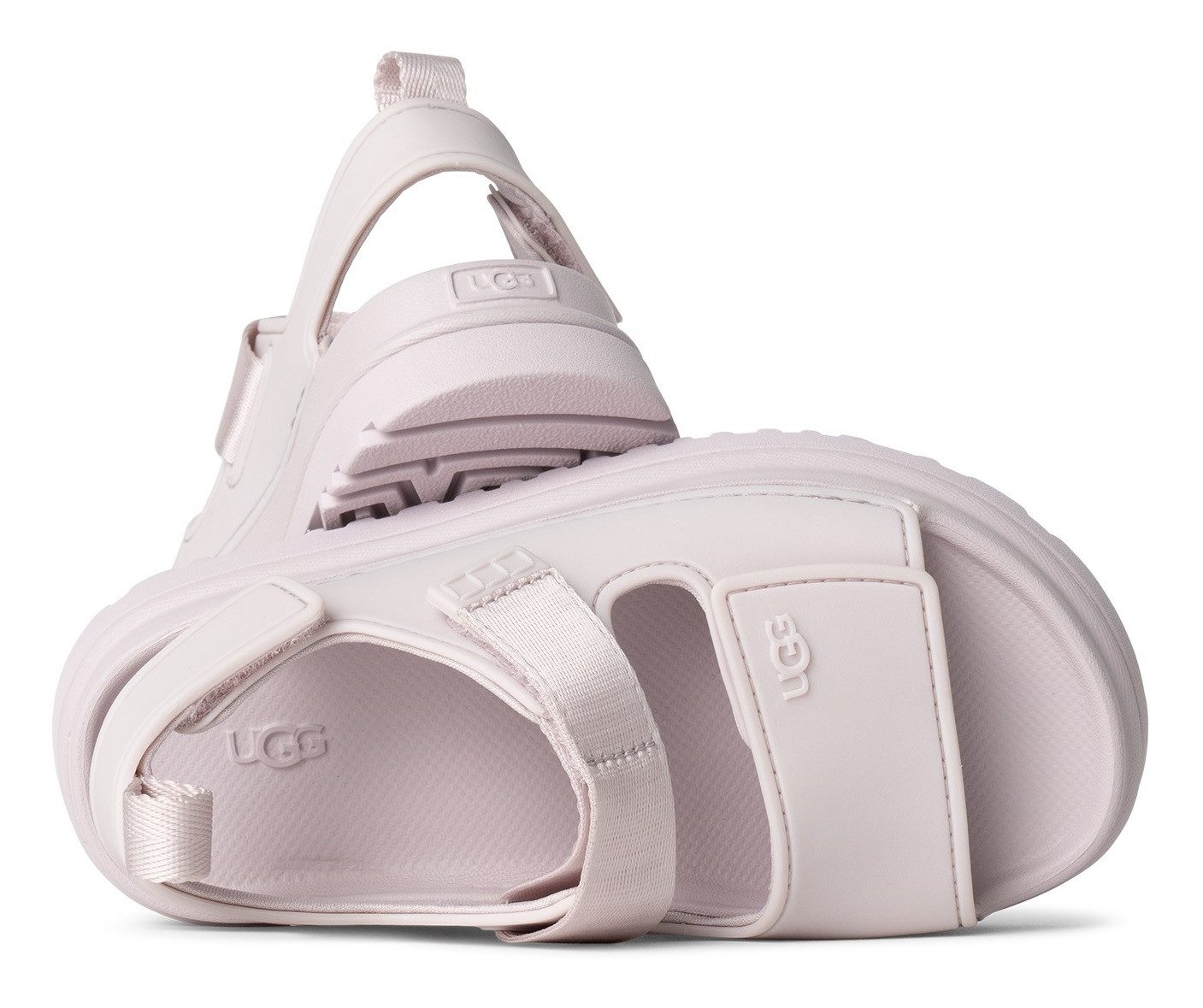 UGG Badslippers K GOLDENGLOW , zomerschoen, badschoen, plateauhak, met klittenbandsluiting