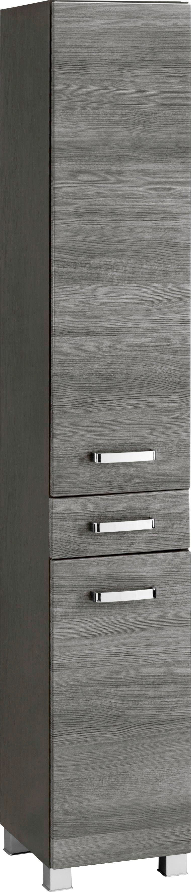 welltime Hoge kast Ravenna Deuren met schokdempers hoge kasten grijs