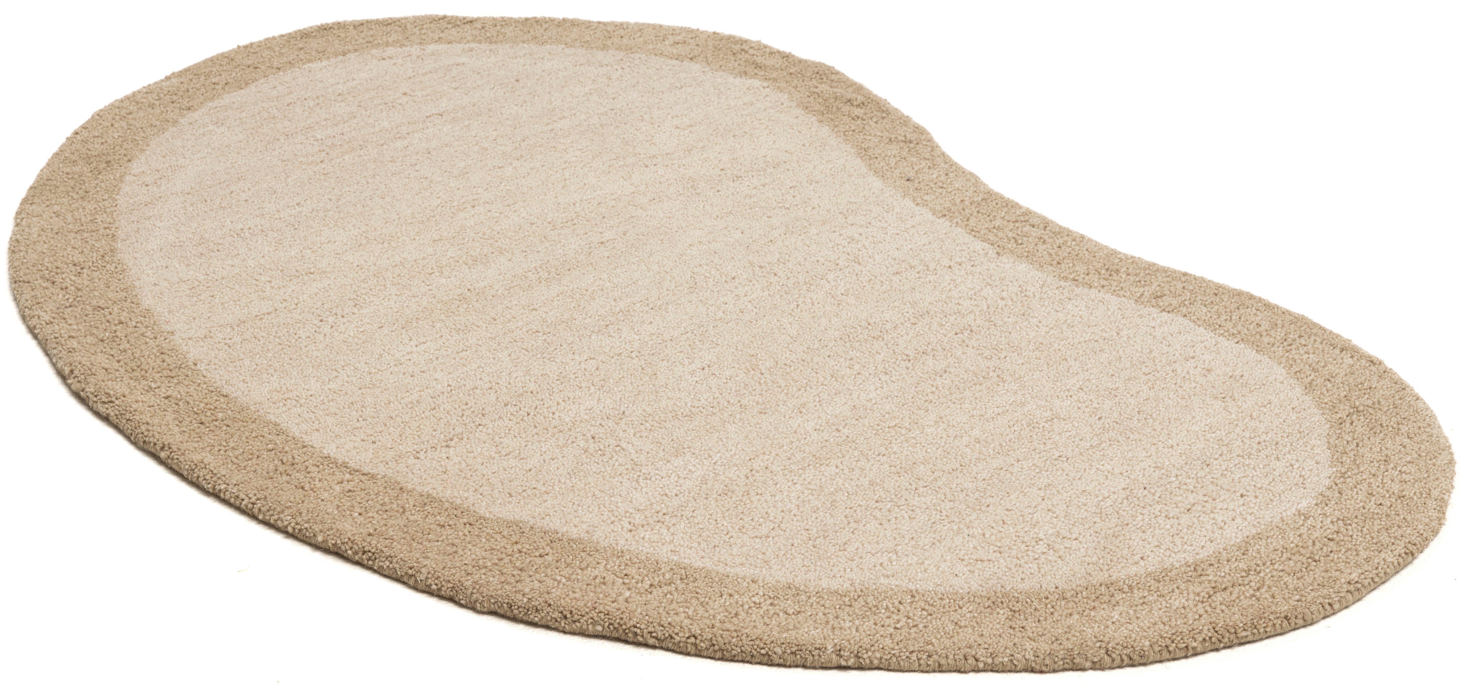 THEKO Wollen kleed Gabbeh super, Handgeweven vloerkleed, randdessin, zuivere wol, met de hand geweven