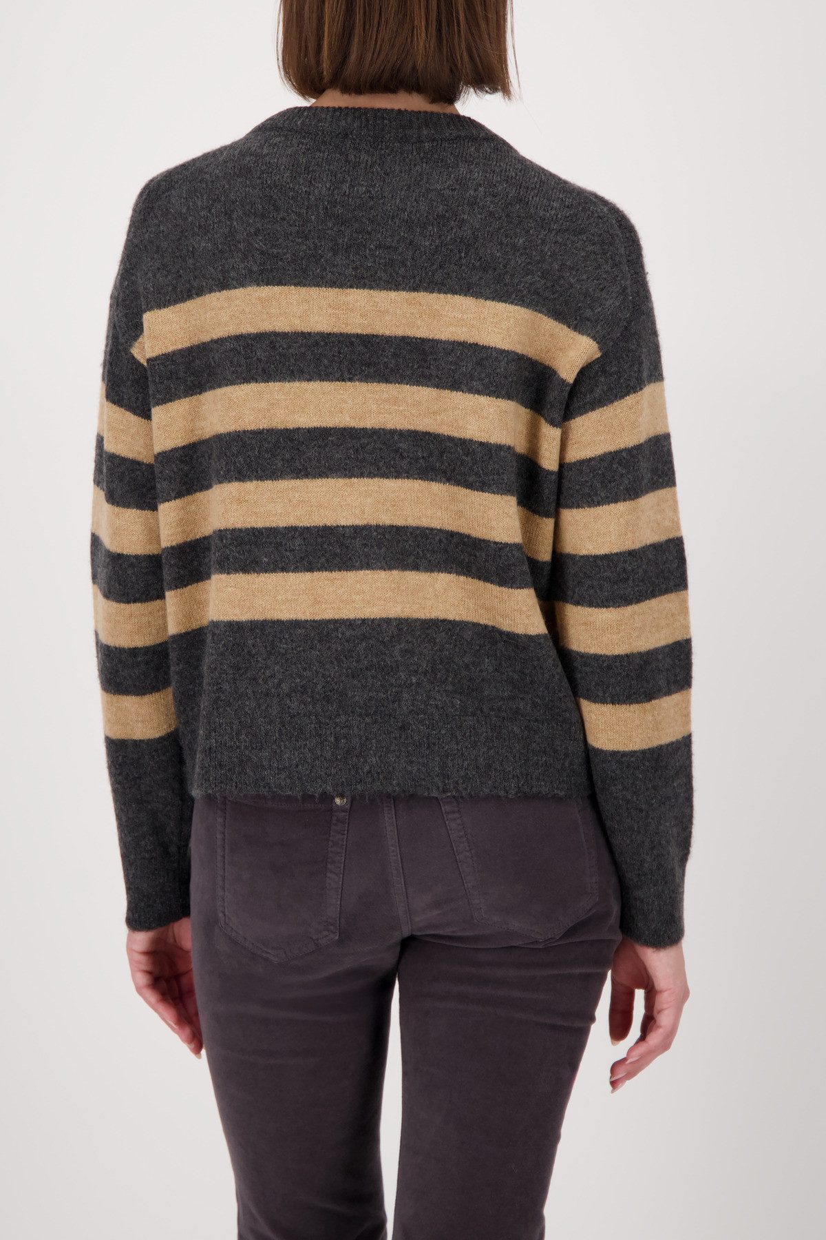 Monari Gebreide trui Regular fit met ronde hals