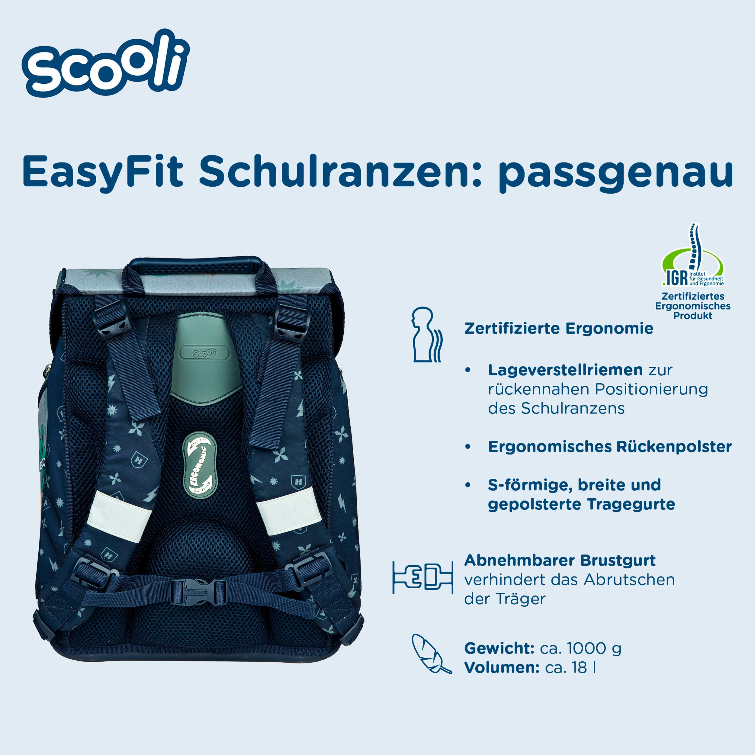 Scooli Schooltas EasyFit, Harry Potter Hogwarts (set, 5-delig)