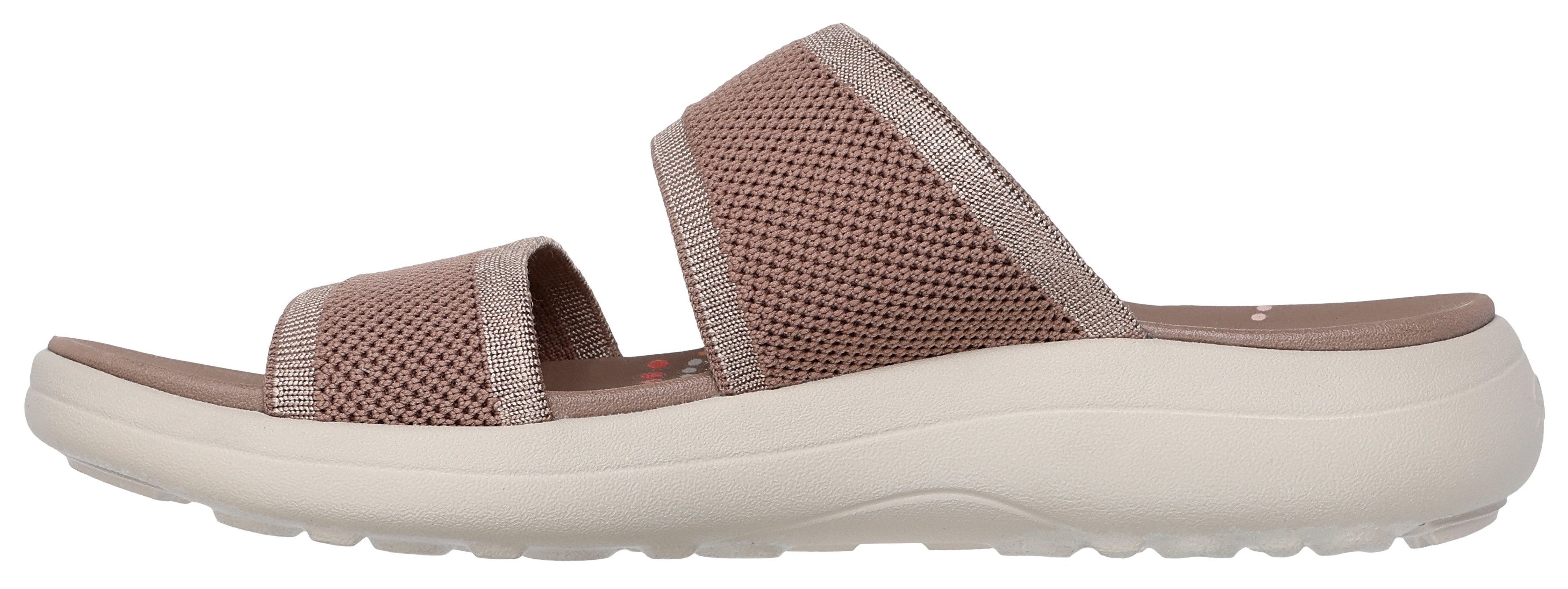 Skechers Slippers SPORTY SLIM , wig sandaal, strand schoen in vegan verwerking