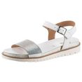 ara sandalen kent in glinsterende look wit