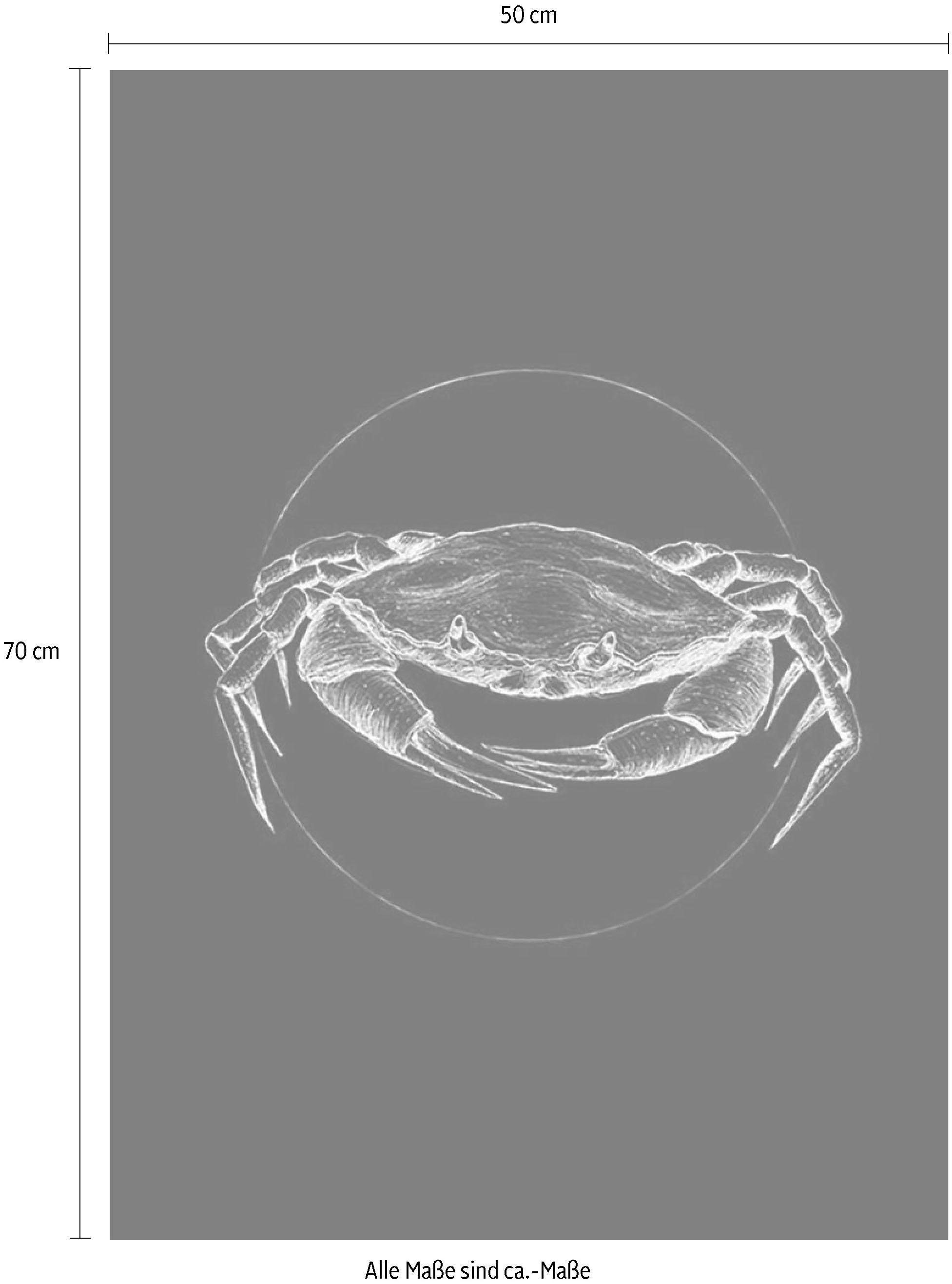 Komar Wanddecoratie Crab black Wanddecoratie - zonder lijst (1 stuk)