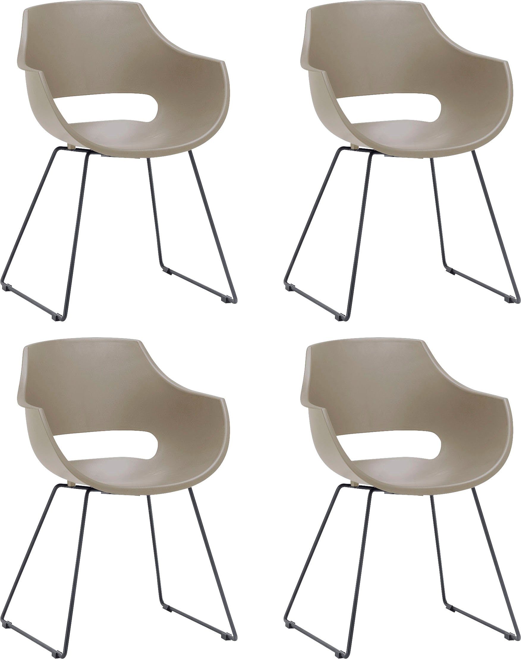 MCA furniture Kuipstoel Rockville Stoel belastbaar tot 120 kg (set, 4 stuks)
