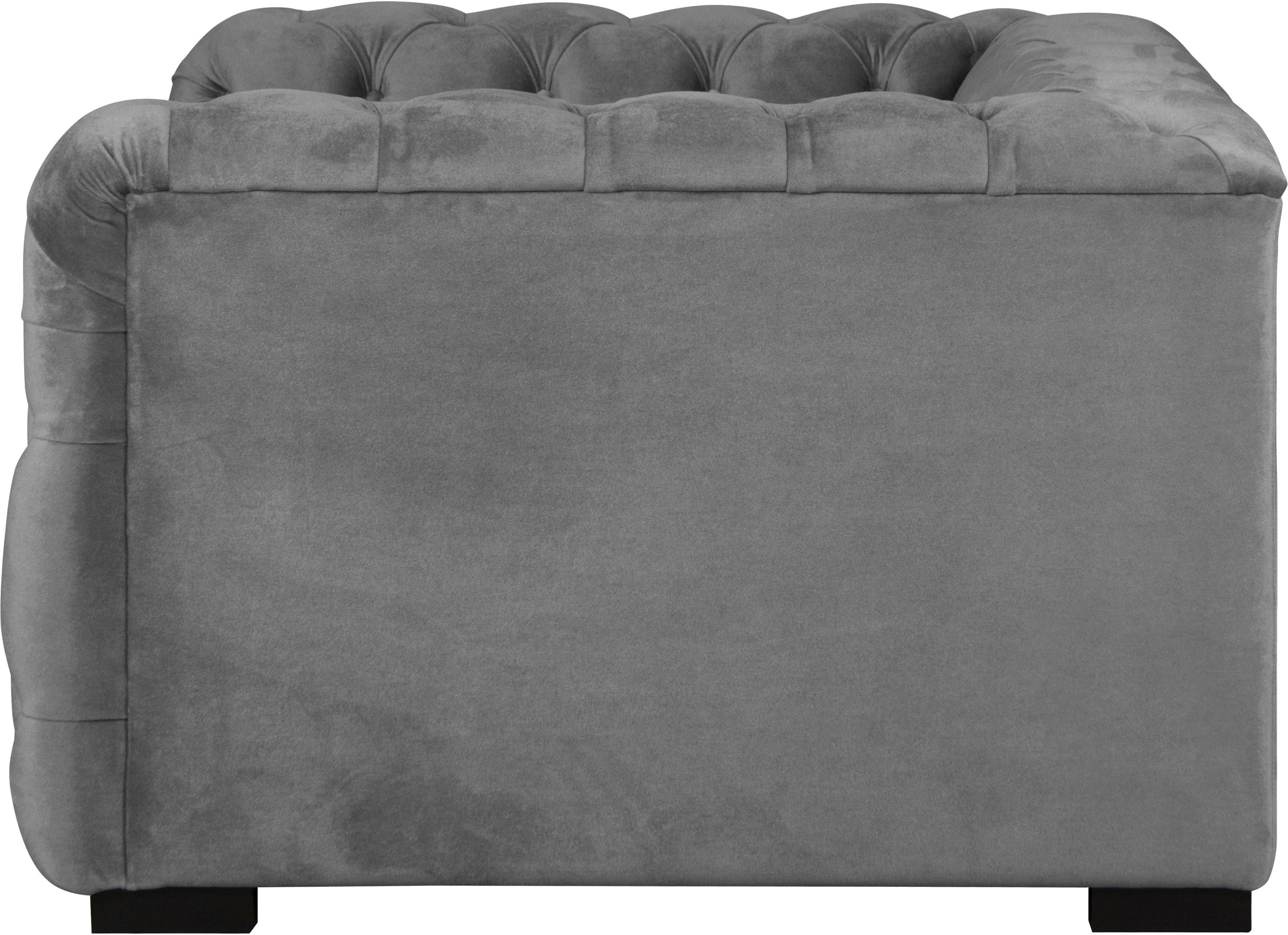 Guido Maria Kretschmer Home&Living Chesterfield-fauteuil Kalina stoel klassieke chesterfield knoopdetails, zeer hoogwaardige afwerking