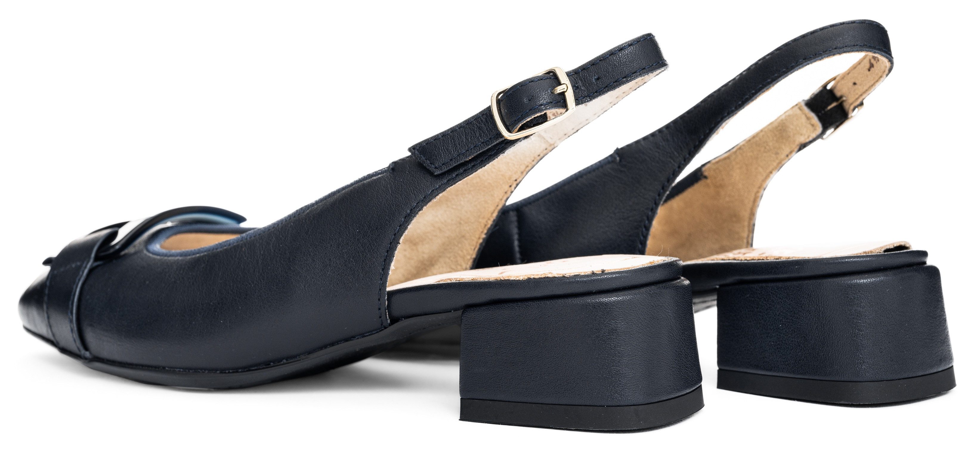 Ara Slingback pumps Graz , sling pumps, feestdag schoen met blokhak, h-breedte