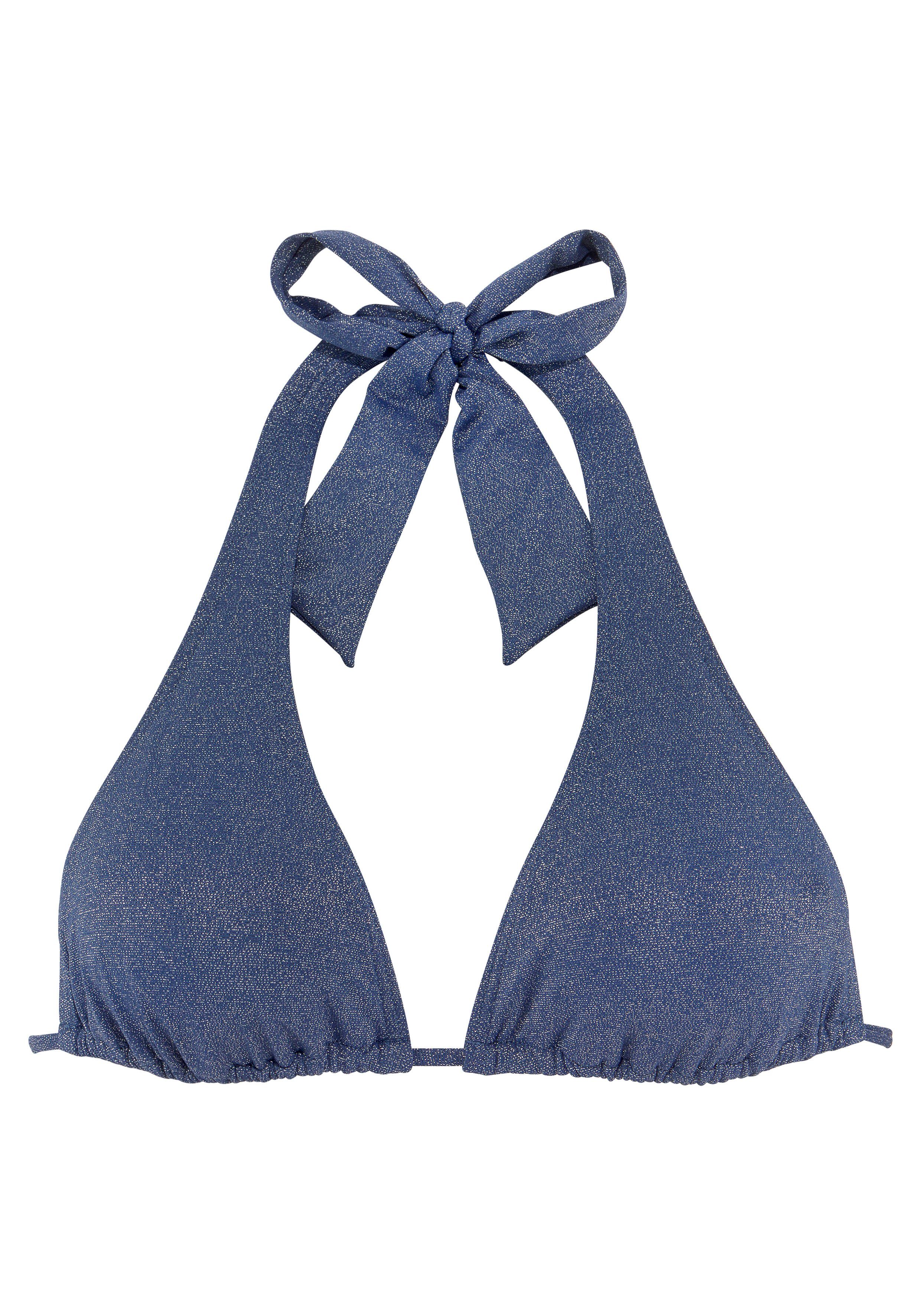 Lascana Triangel-bikinitop Glitter met geweldige glanseffect