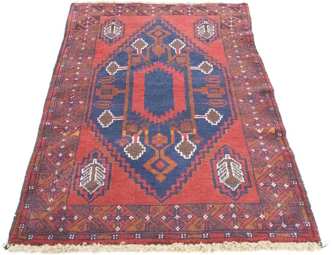morgenland Wollen kleed Belutsch vloerkleed met de hand geknoopt blauw handgeknoopt