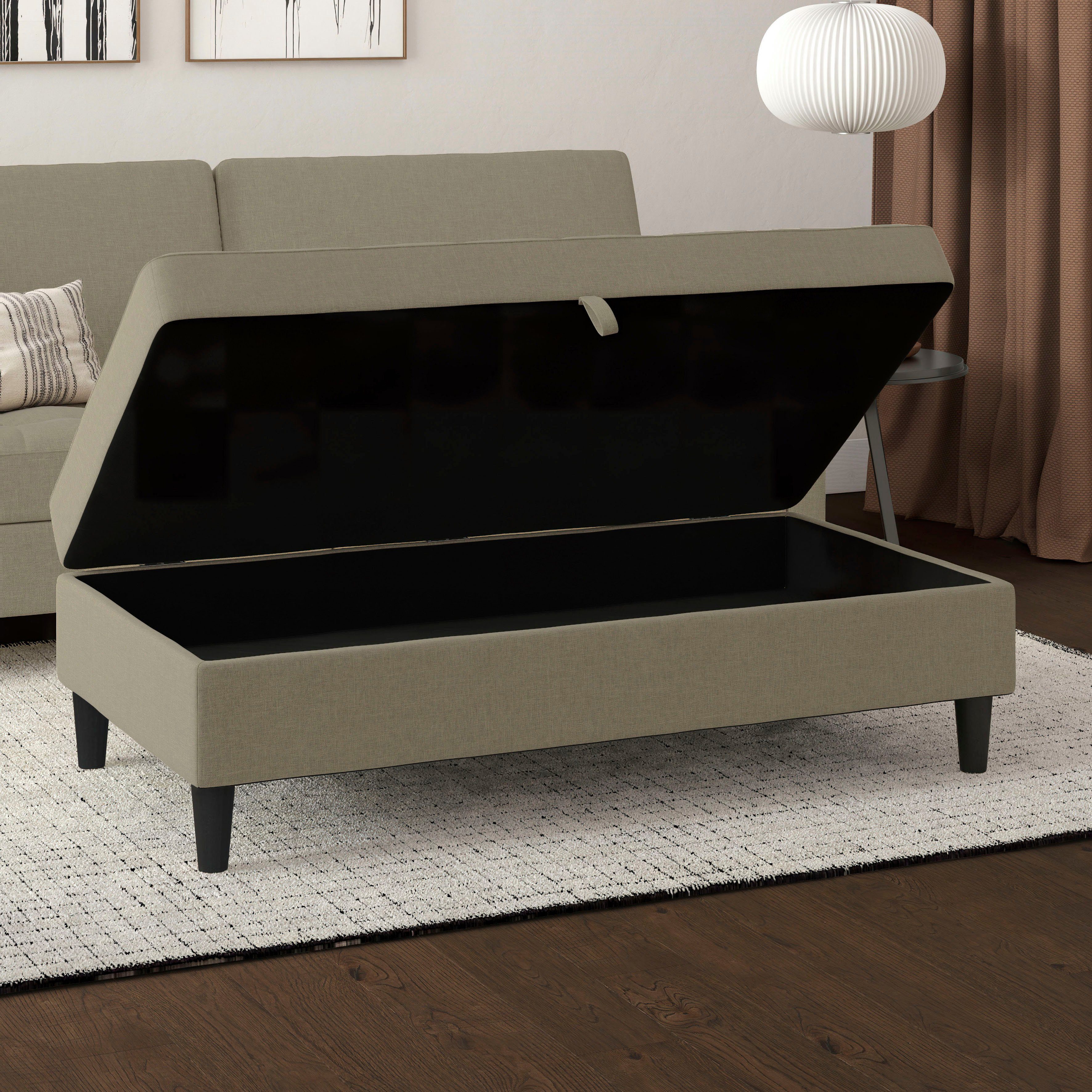 Dorel Home Hocker met bergruimte Presley Hocker met bergruimte, vrij plaatsbaar, zithoogte 43 cm
