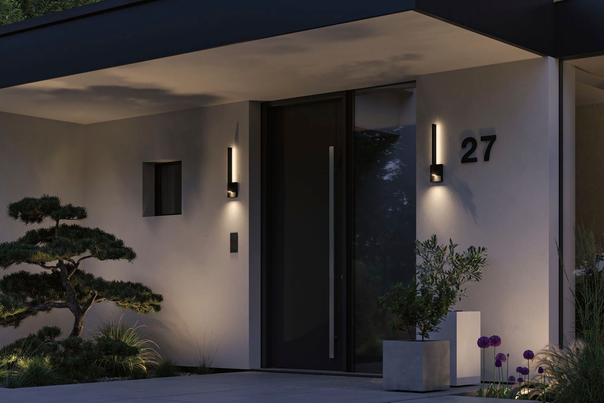 Paulmann Led-wandlamp voor buiten Buiten 230V Levka 13,5W IP44 3000K Antraciet