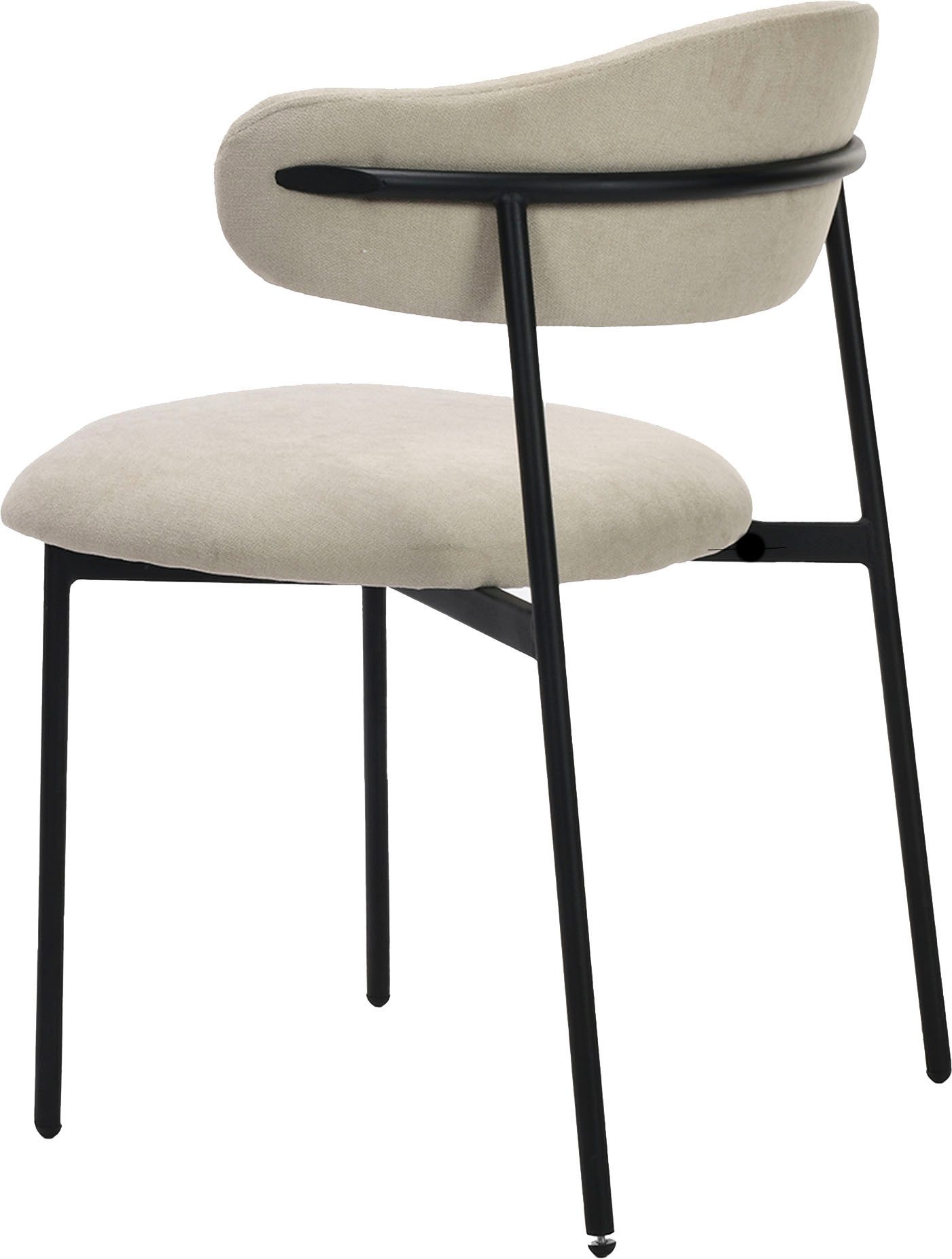 byLIVING Eetkamerstoel Jersey (2-stuks set) Frame van metaal zwart, keukenstoel, geweven stofbekleding, diverse kleuren (set)