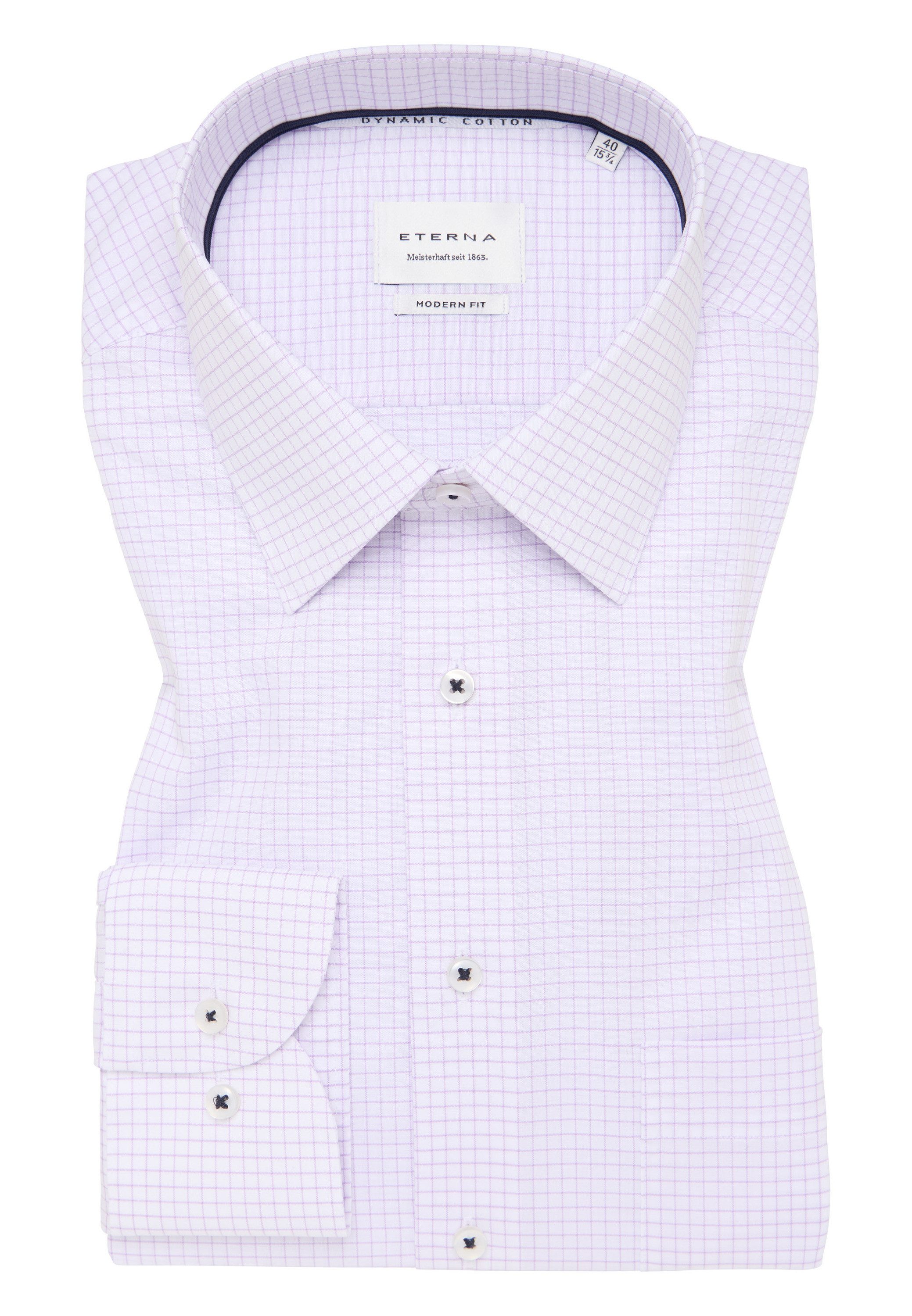 Eterna Overhemd met lange mouwen MODERN FIT NON IRON (strijkvrij)