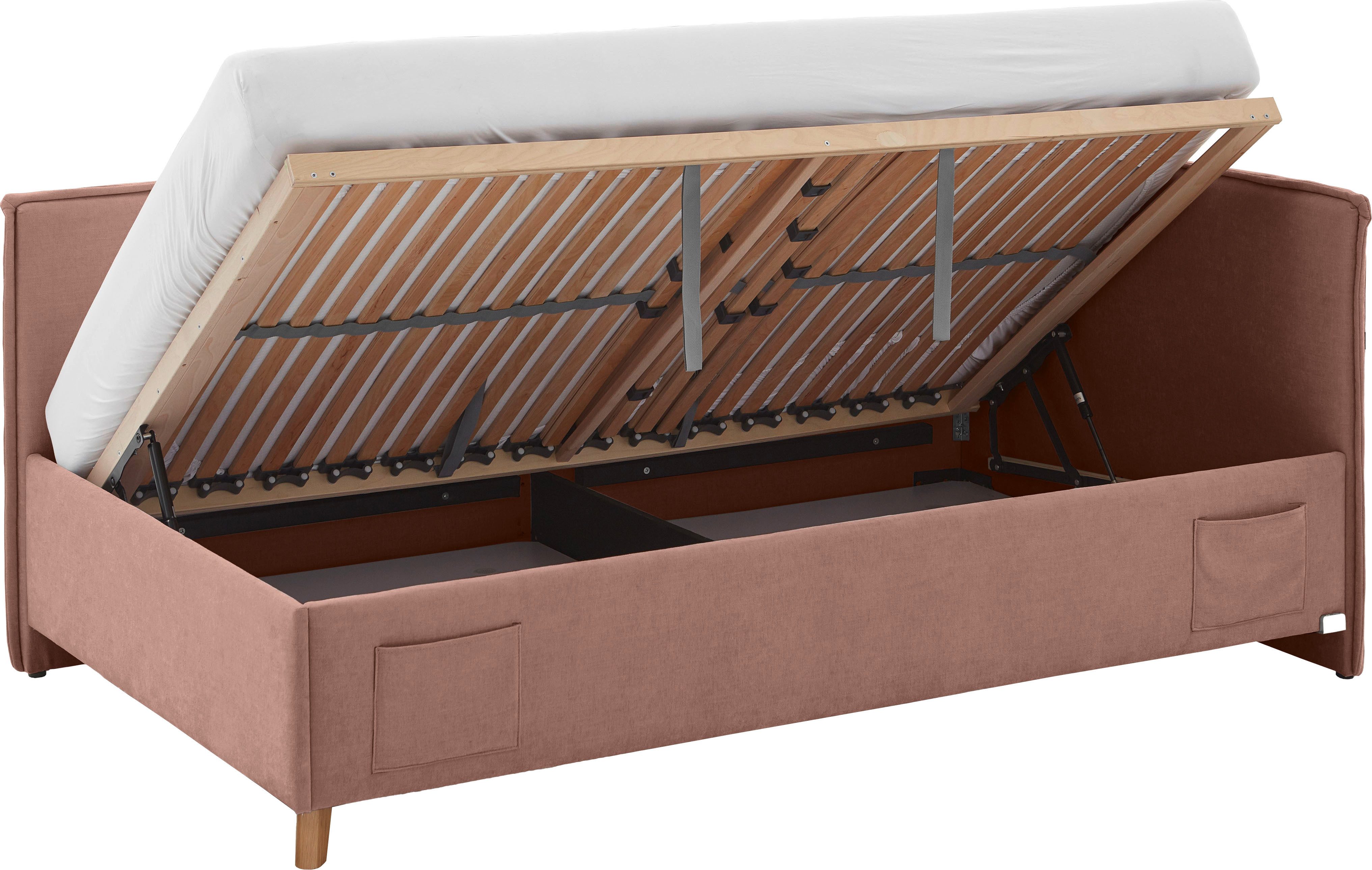 meise.möbel Kinderledikant FUN II Bekleed bed naar keuze met bedkist, tienerbed inclusief USB-aansluiting