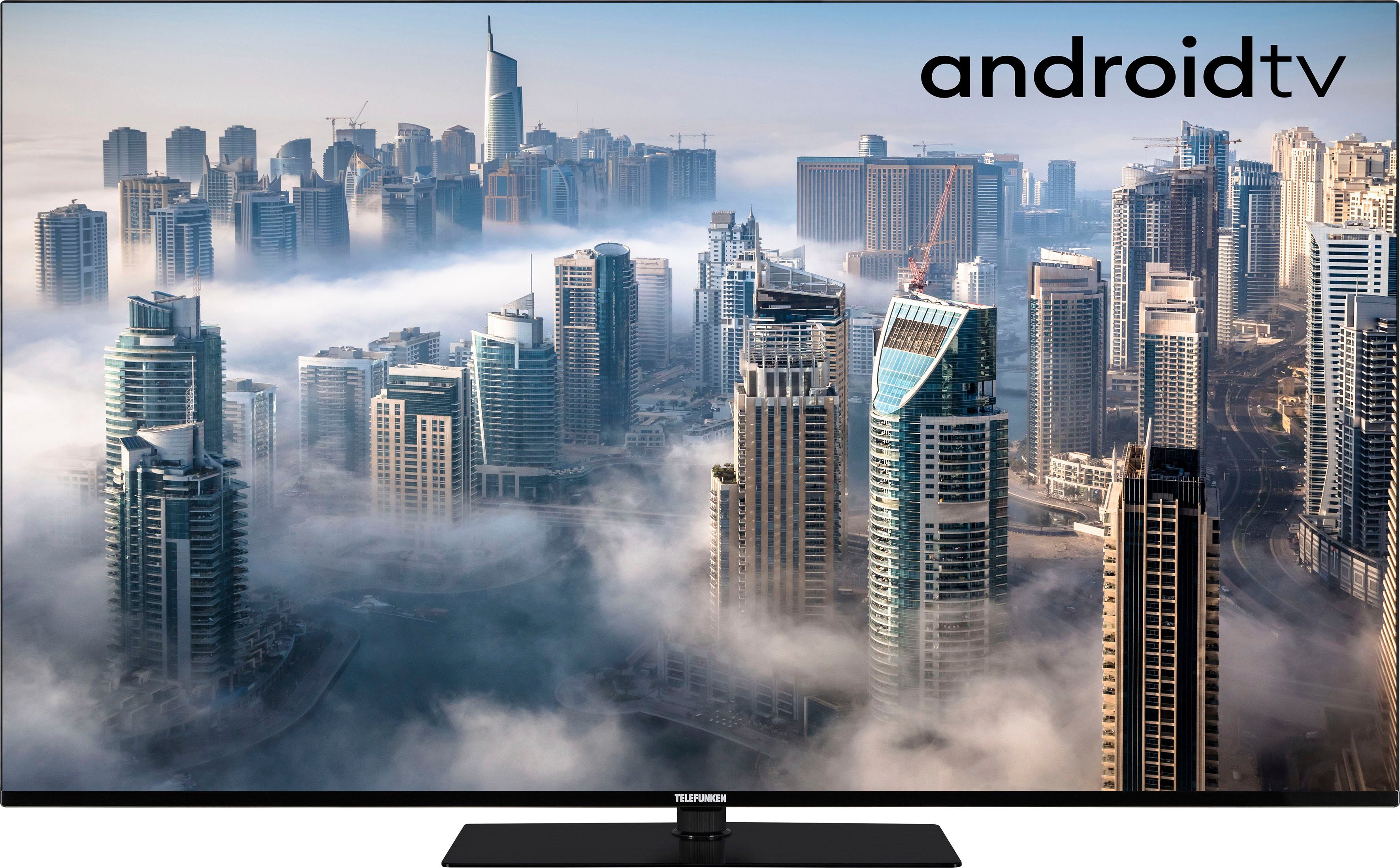 Telefunken Led-TV D55V950M2CWH, 139 cm / 55 ", 4K Ultra HD, Android TV - Smart TV, Dolby Atmos - USB-opname