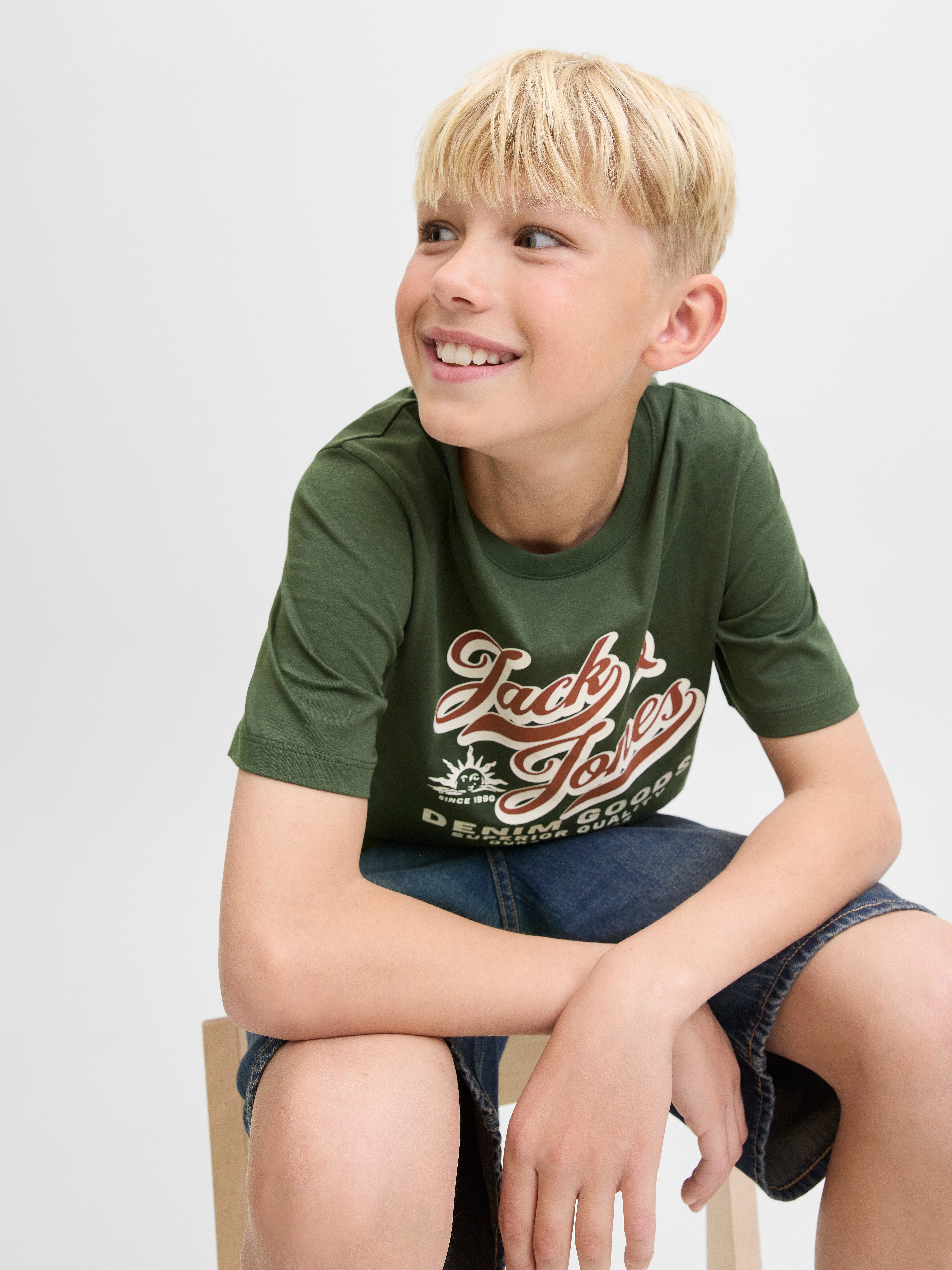 Jack & Jones Junior T-shirt JJELOGO TEE SS ONECK 2 COL AW25 NOOS JNR