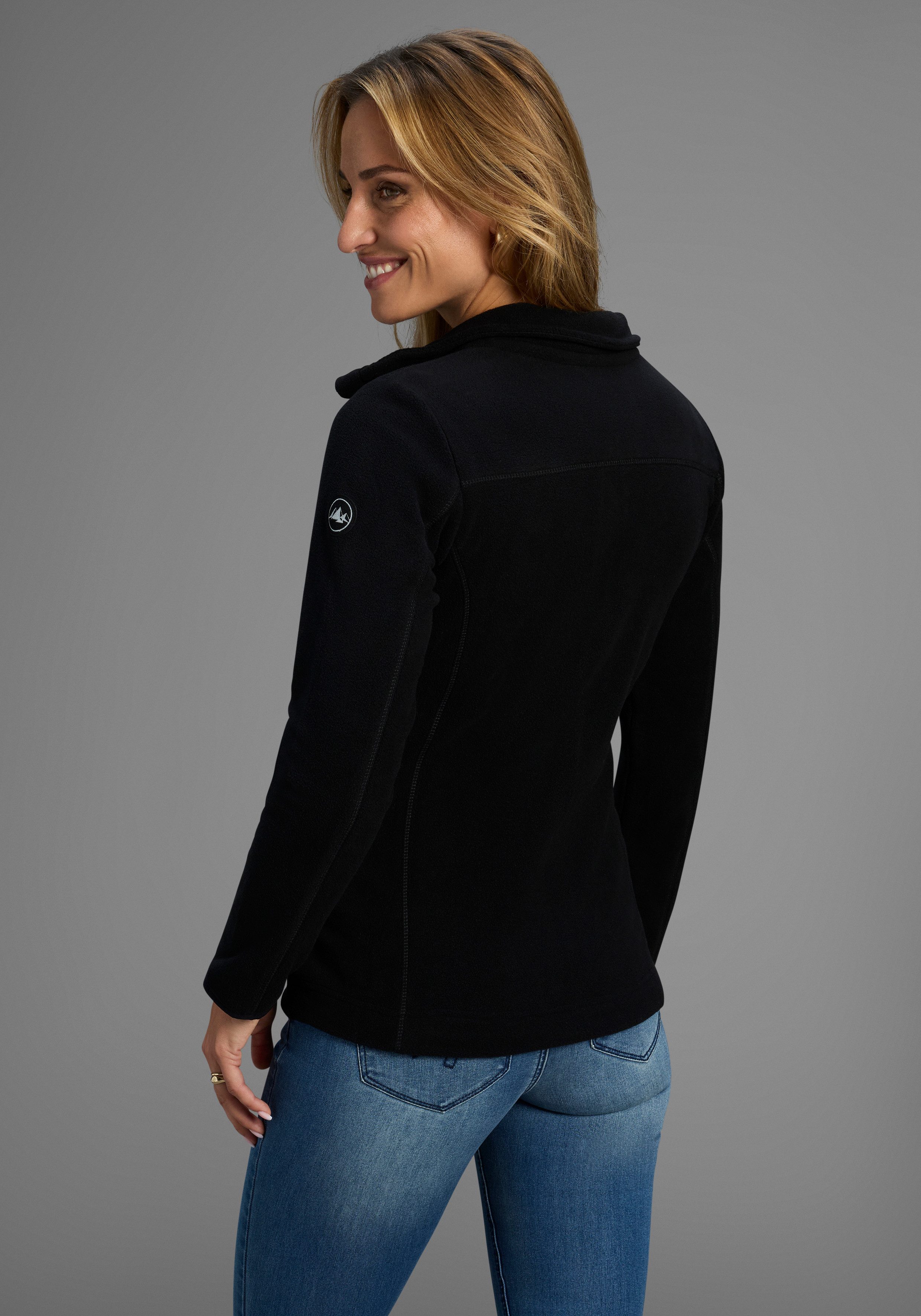 Polarino Fleecejack voor koude dagen, van fleece, casual look