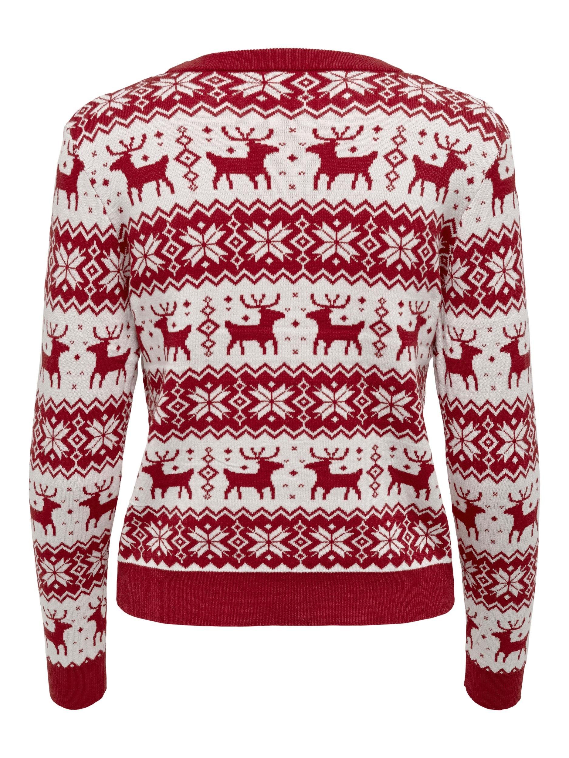 Only Kersttrui ONLXMAS COMFY SNOWFLAKE L/S PULLOVER KNT