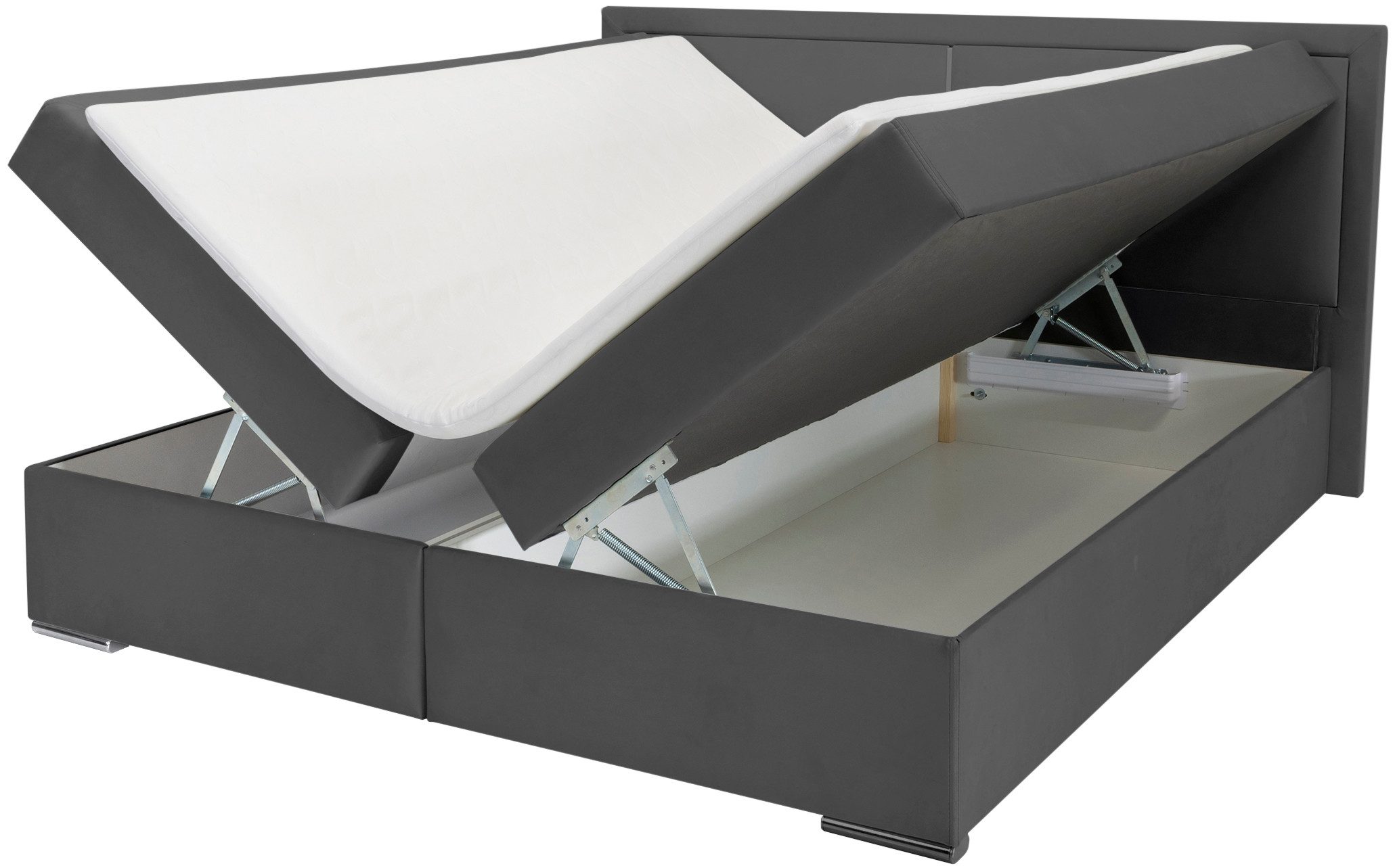 COLLECTION AB Boxspring Athena Incl. LED-verlichting, topper en opbergruimte