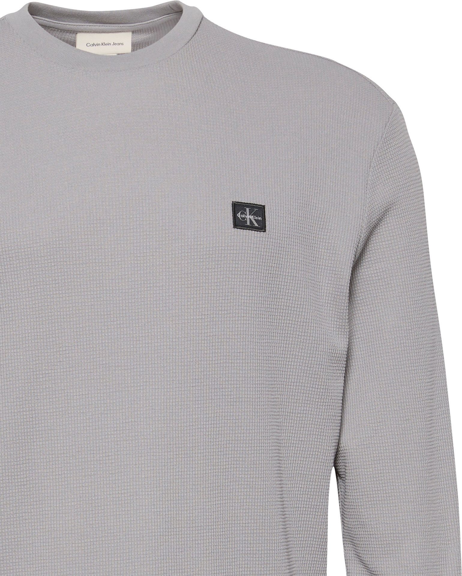 Calvin Klein Shirt met lange mouwen LS WAFFLE BADGE CREWNK TEE