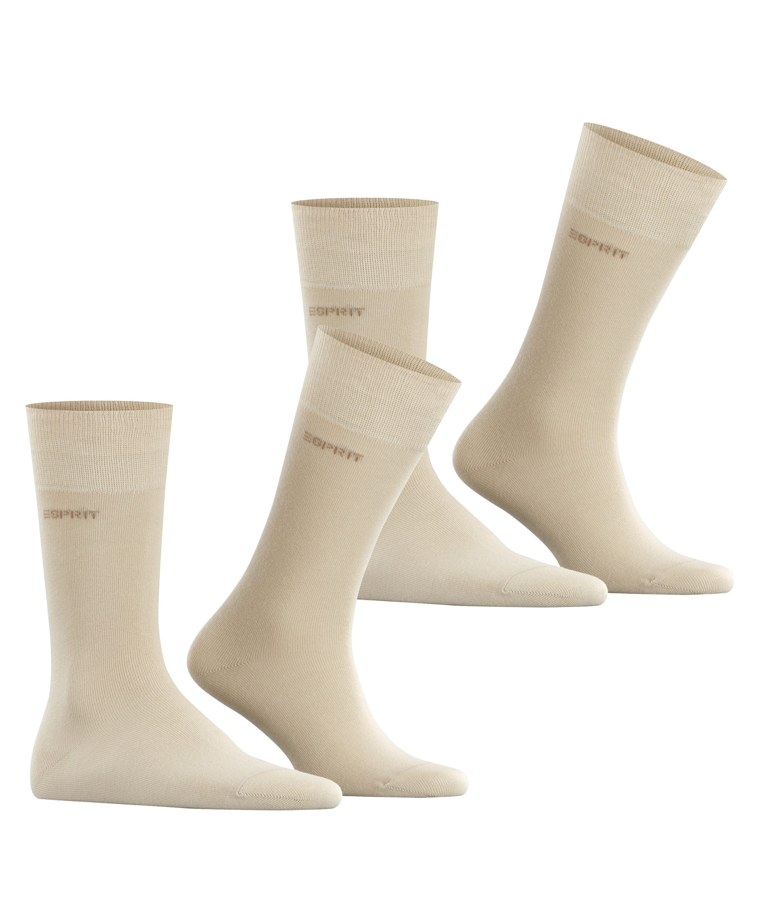 Esprit Sokken Basic Uni Zakelijke sokken, kuitlengte (2 paar, Set van 2)